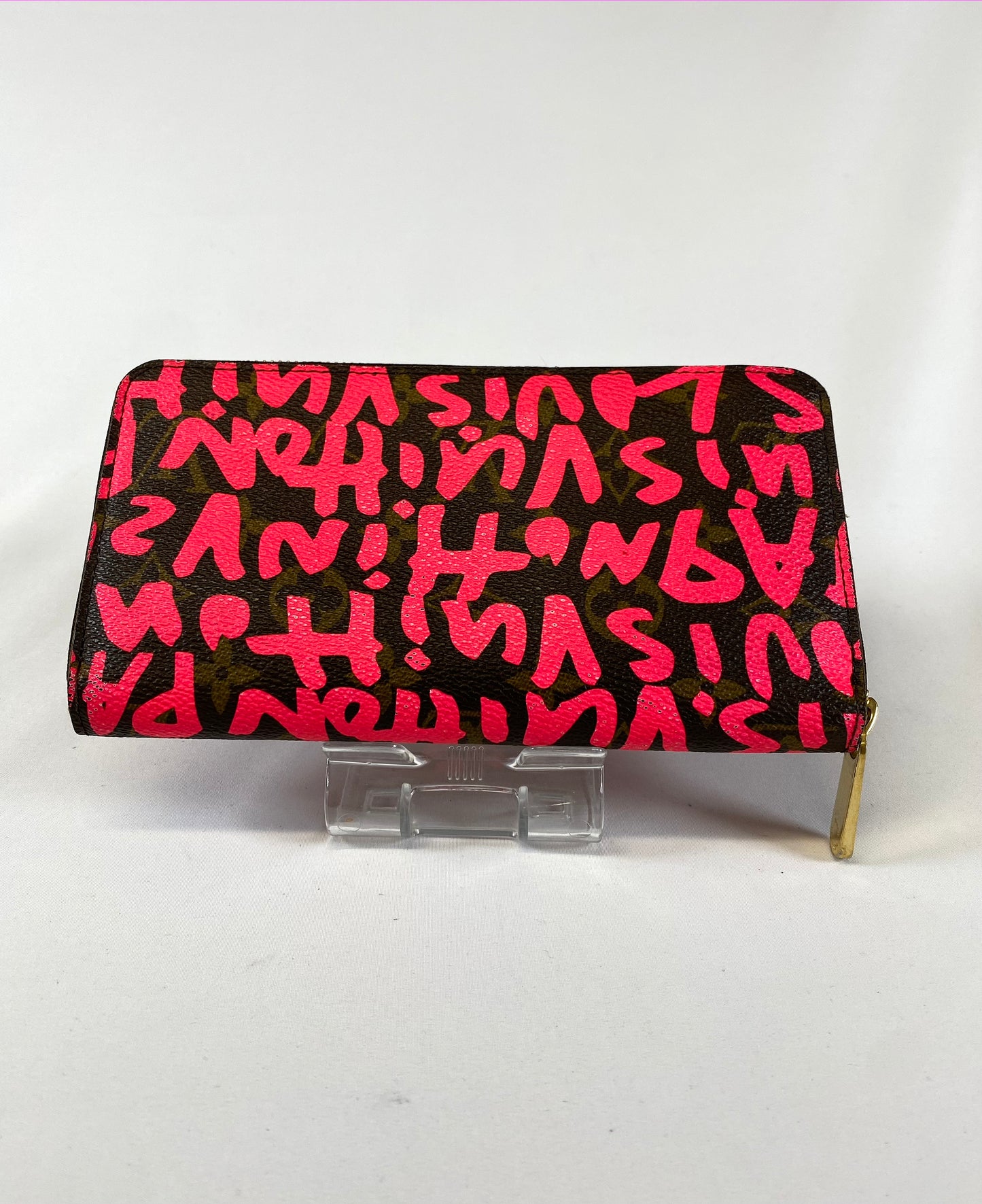 Louis-Vuitton Long Wallet Monogram Graffiti Zippy Wallet Authentic AA432