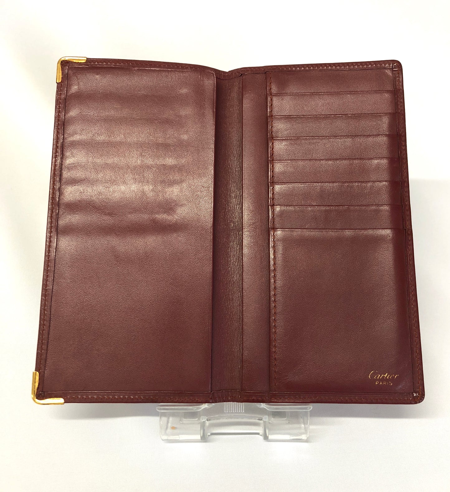 Cartier Mast Wallet Bordeaux Authentic AA496