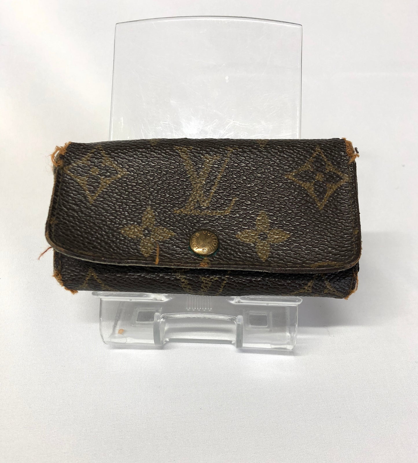 Louis-Vuitton Key Case Multicle 4 Monogram Authentic AA497
