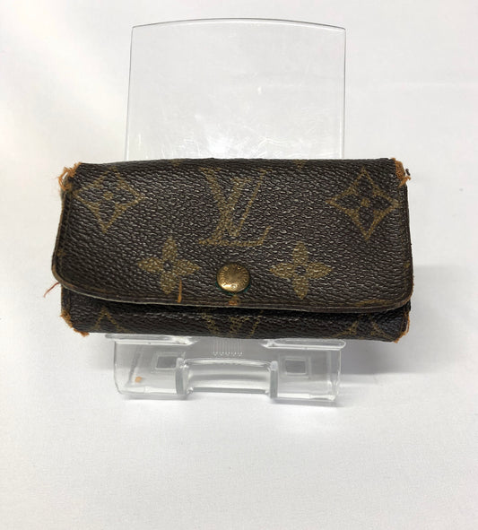 Louis-Vuitton Key Case Multicle 4 Monogram Authentic AA497