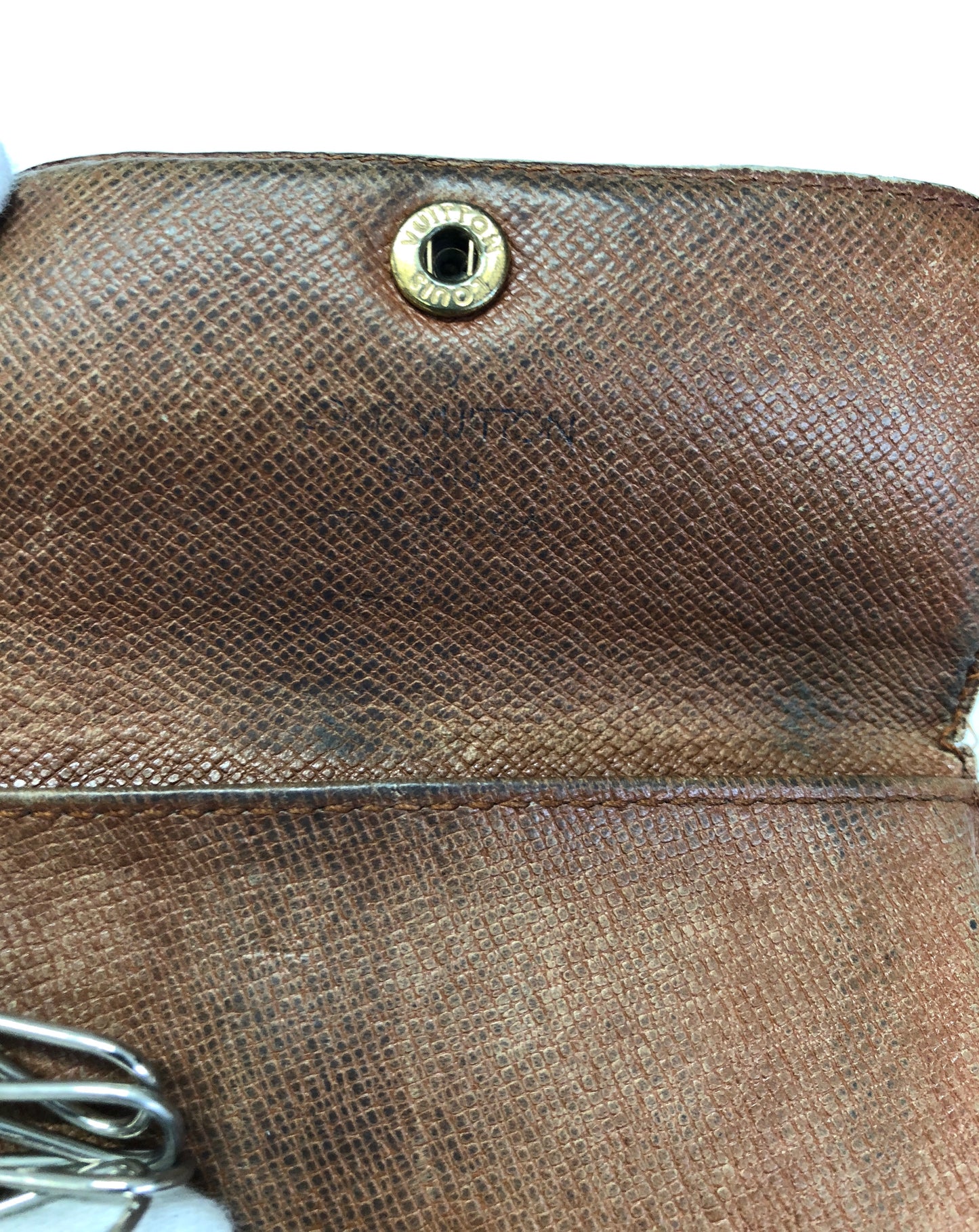 Louis-Vuitton Key Case Multicle 4 Monogram Authentic AA497