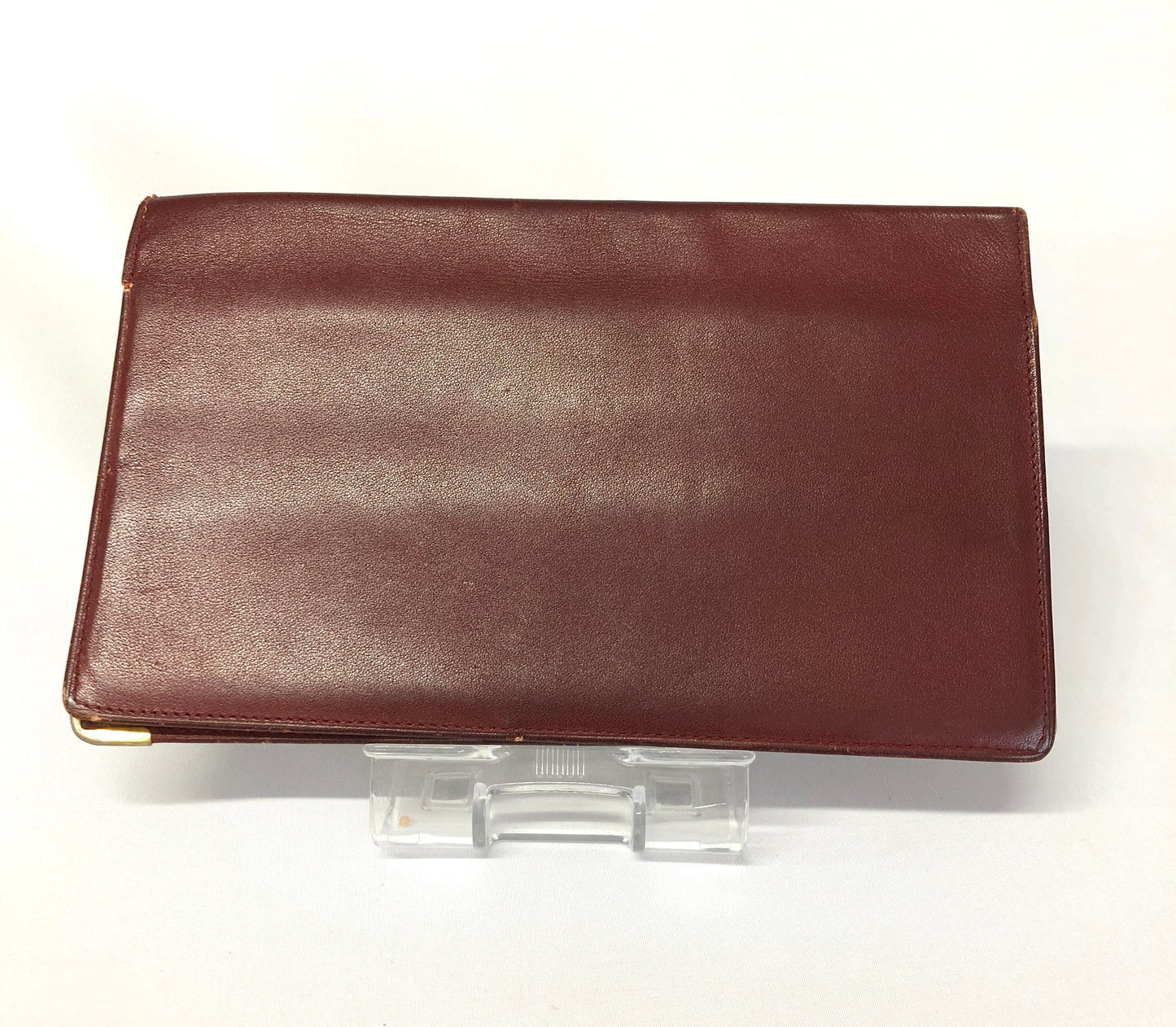 Cartier Mastline Leather Bi-fold Wallet Bordeaux Authentic AA487