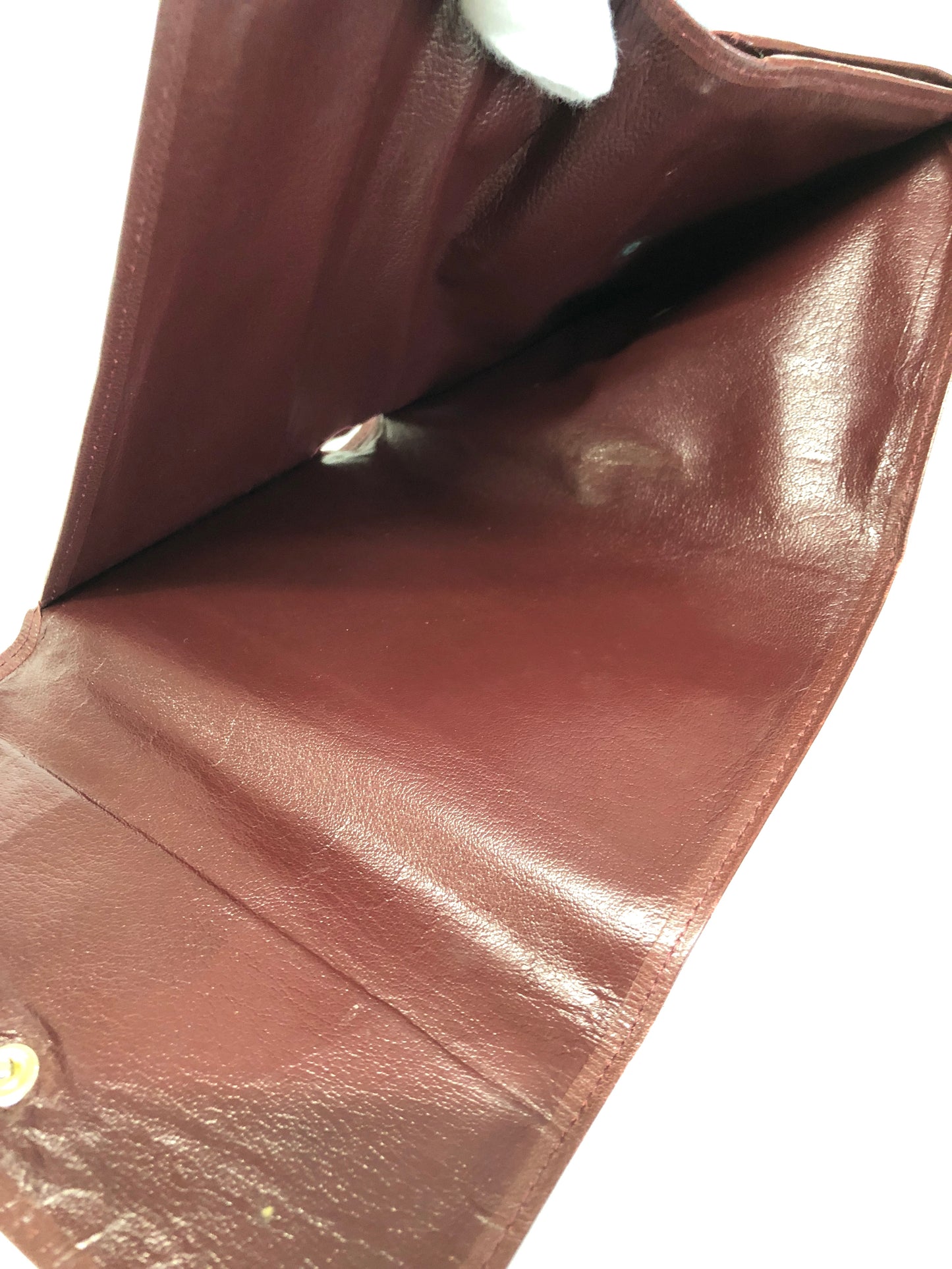 Cartier  Folding wallet Leather Bordeaux Authentic AA498