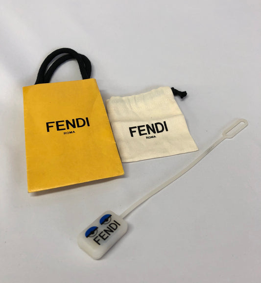 FENDI Eye Charm White Authentic AA500