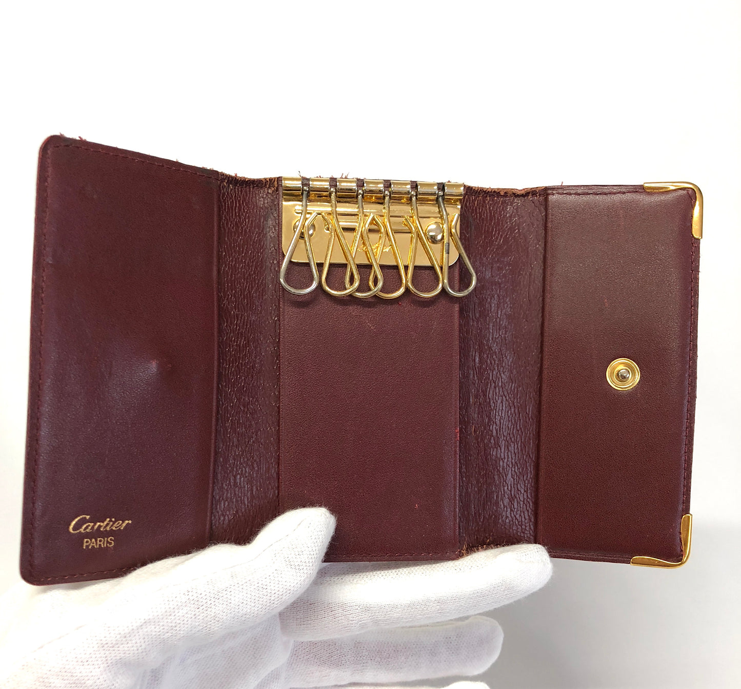 Cartier  Key Case Mastline Bordeaux Authentic AA505