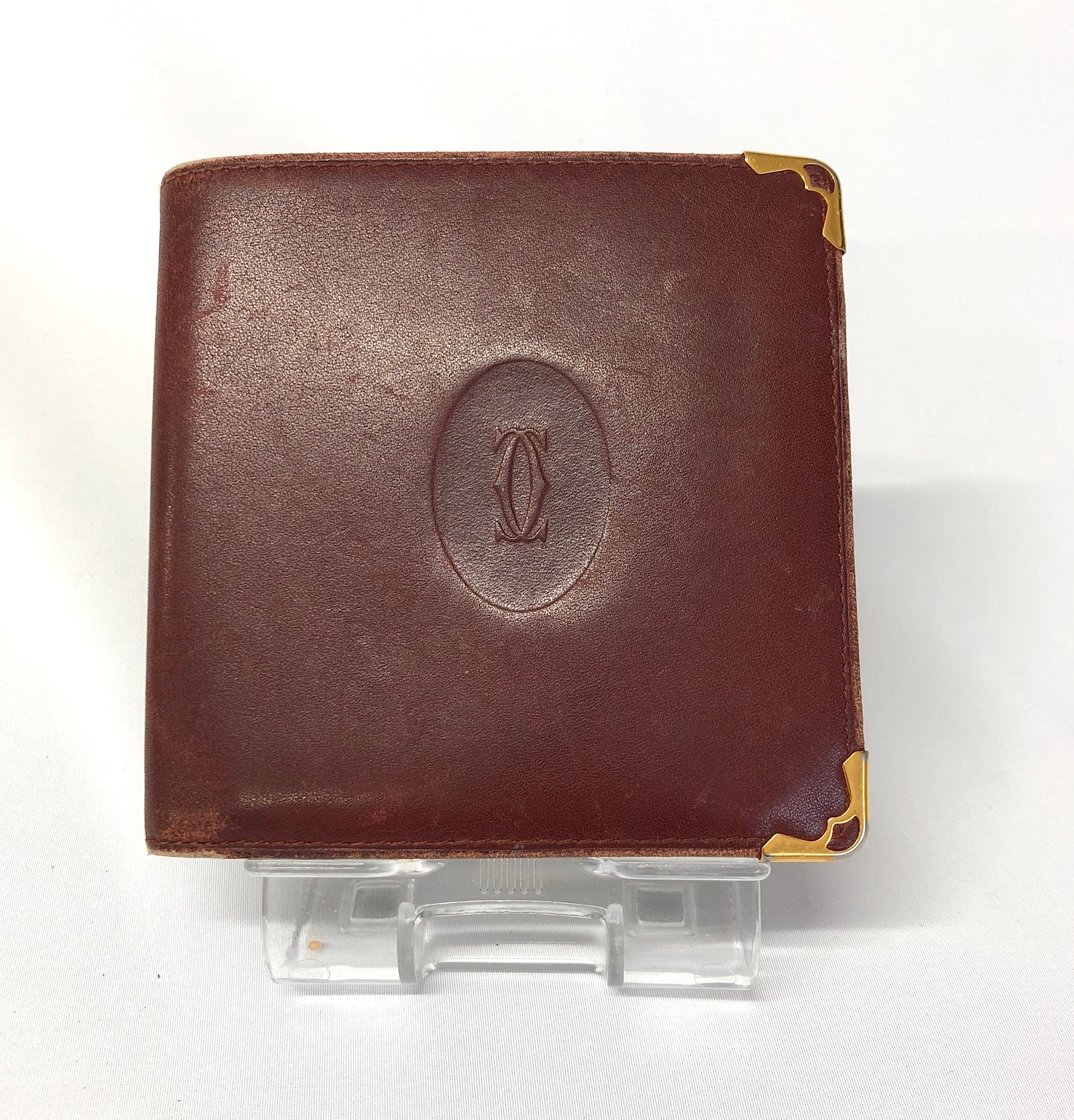 Cartier Mastline Leather Bi-fold Wallet Authentic AA486