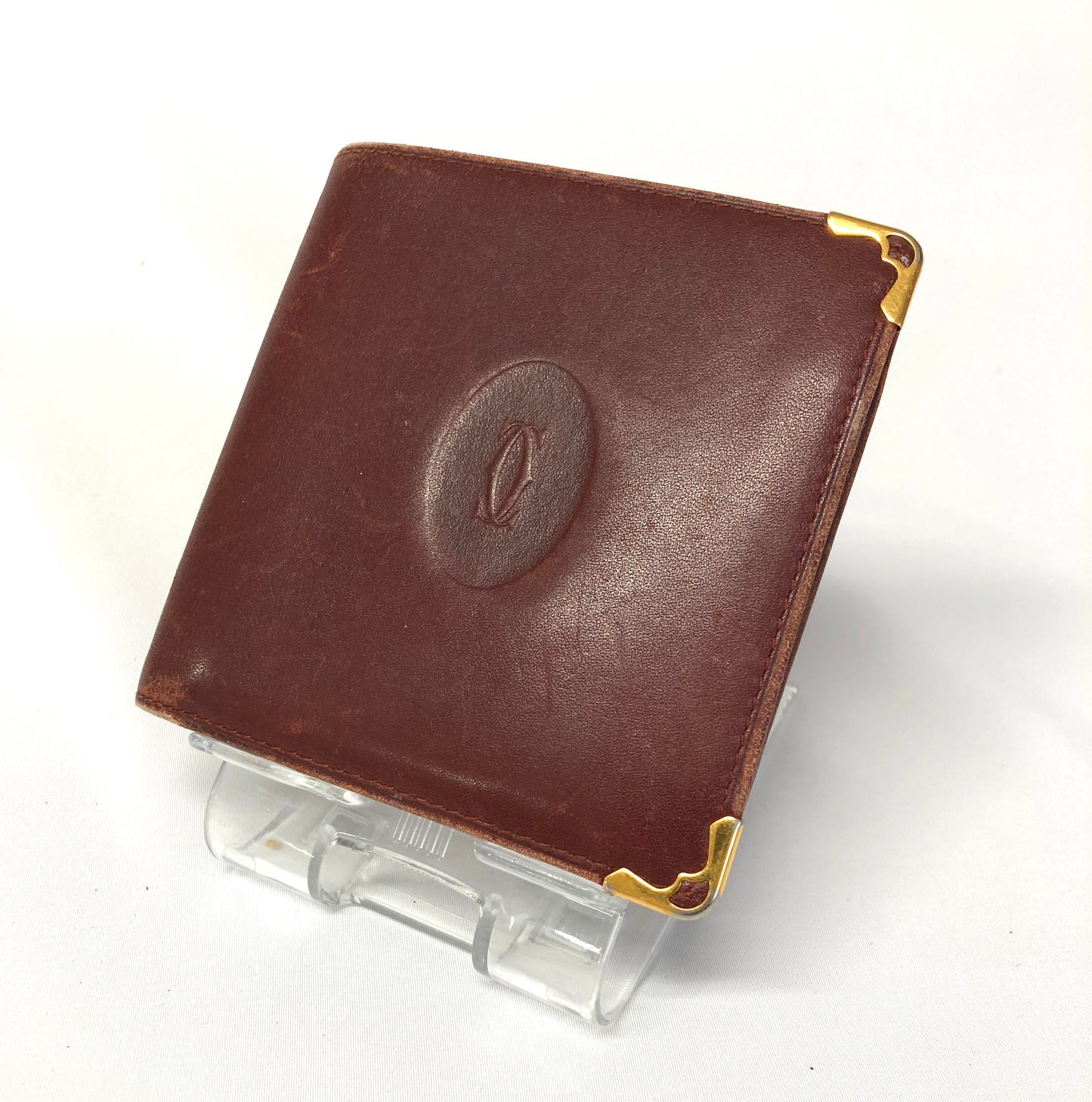 Cartier Mastline Leather Bi-fold Wallet Authentic AA486