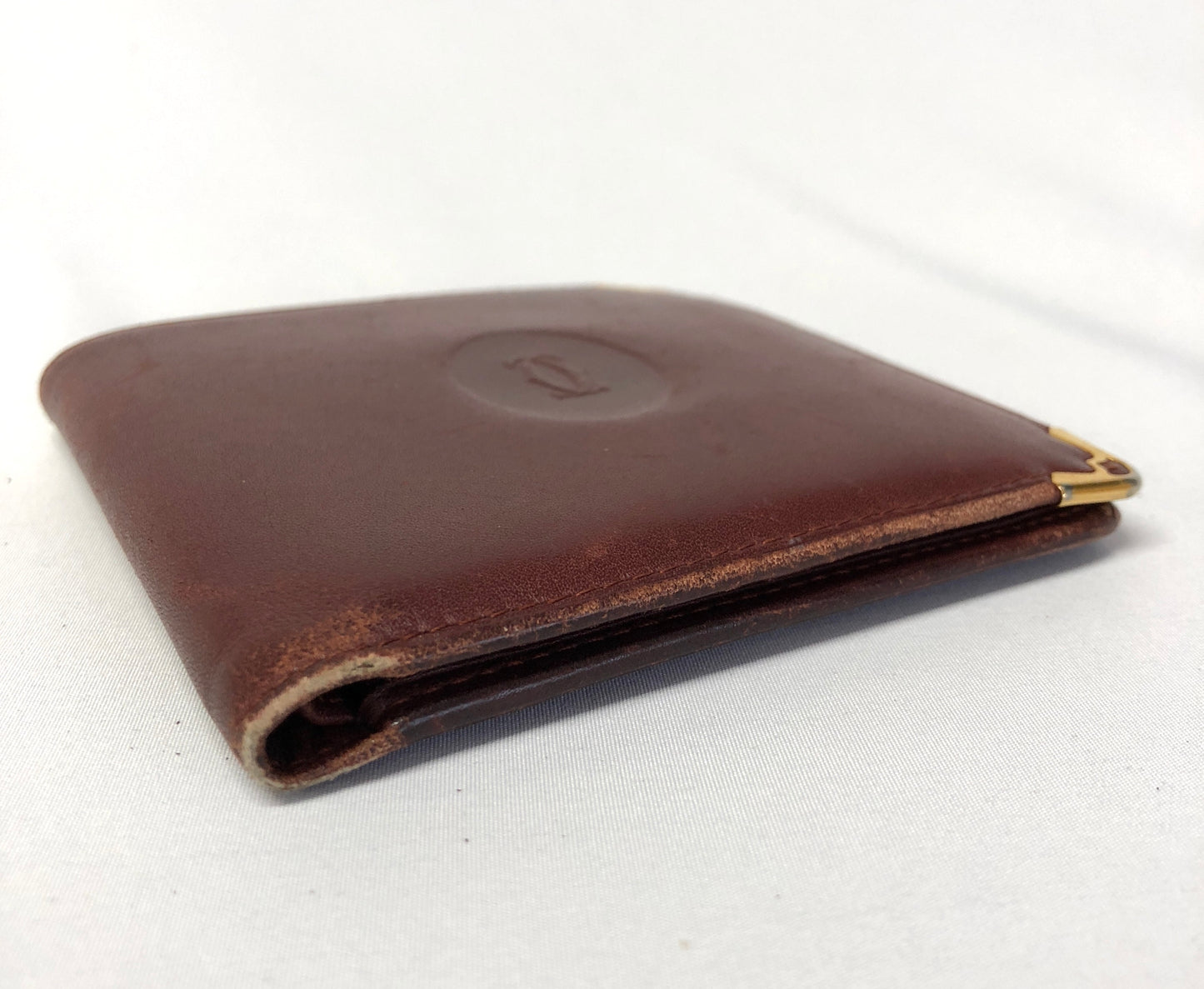 Cartier Mastline Leather Bi-fold Wallet Authentic AA486