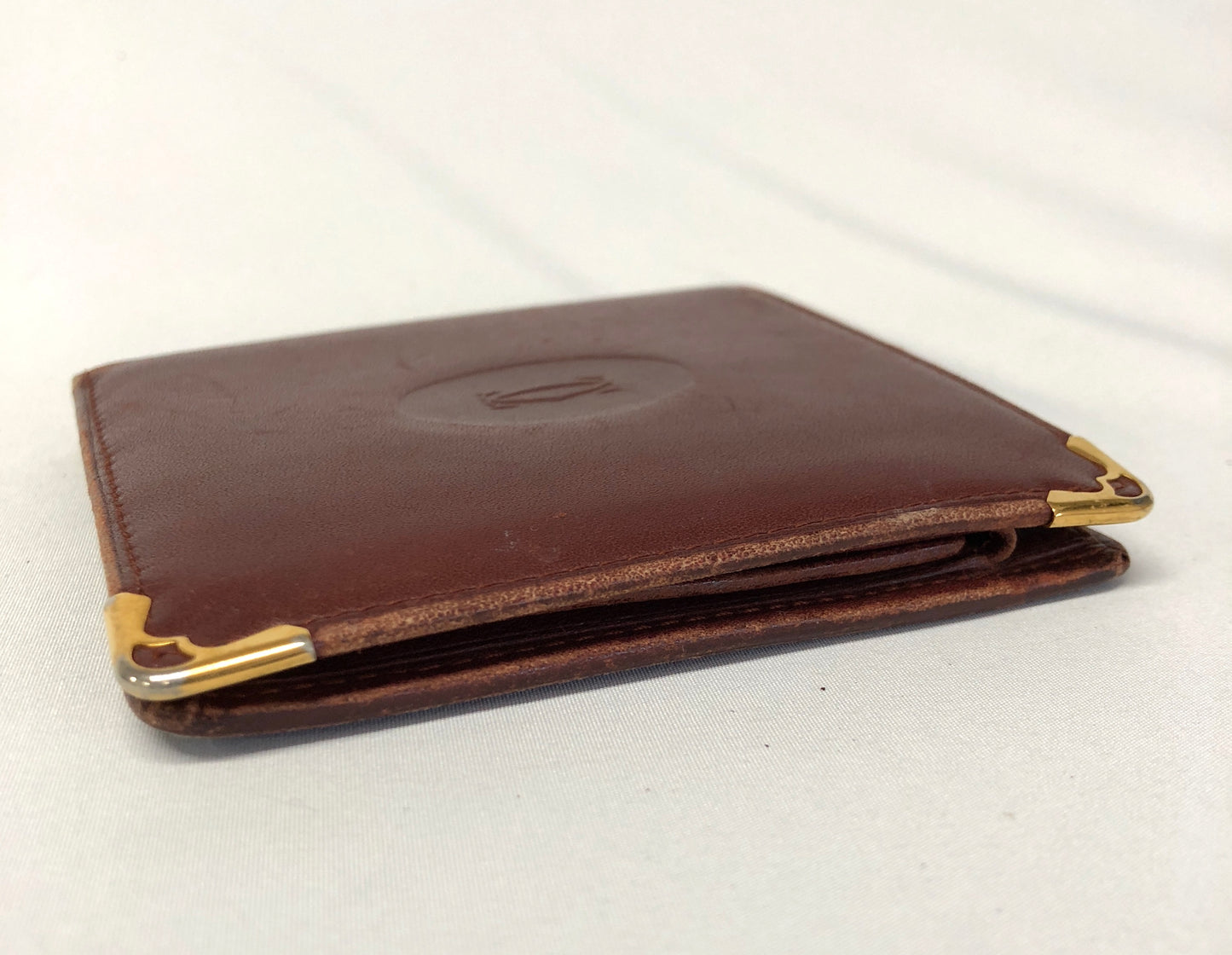 Cartier Mastline Leather Bi-fold Wallet Authentic AA486