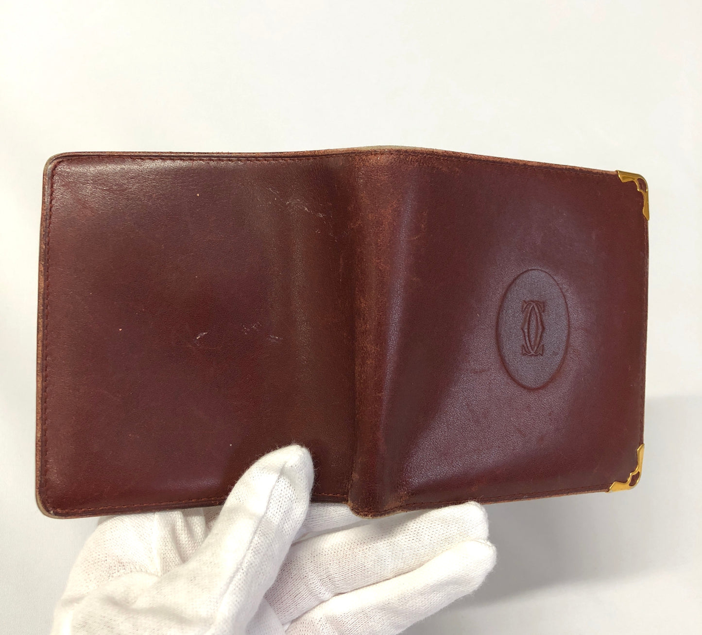 Cartier Mastline Leather Bi-fold Wallet Authentic AA486