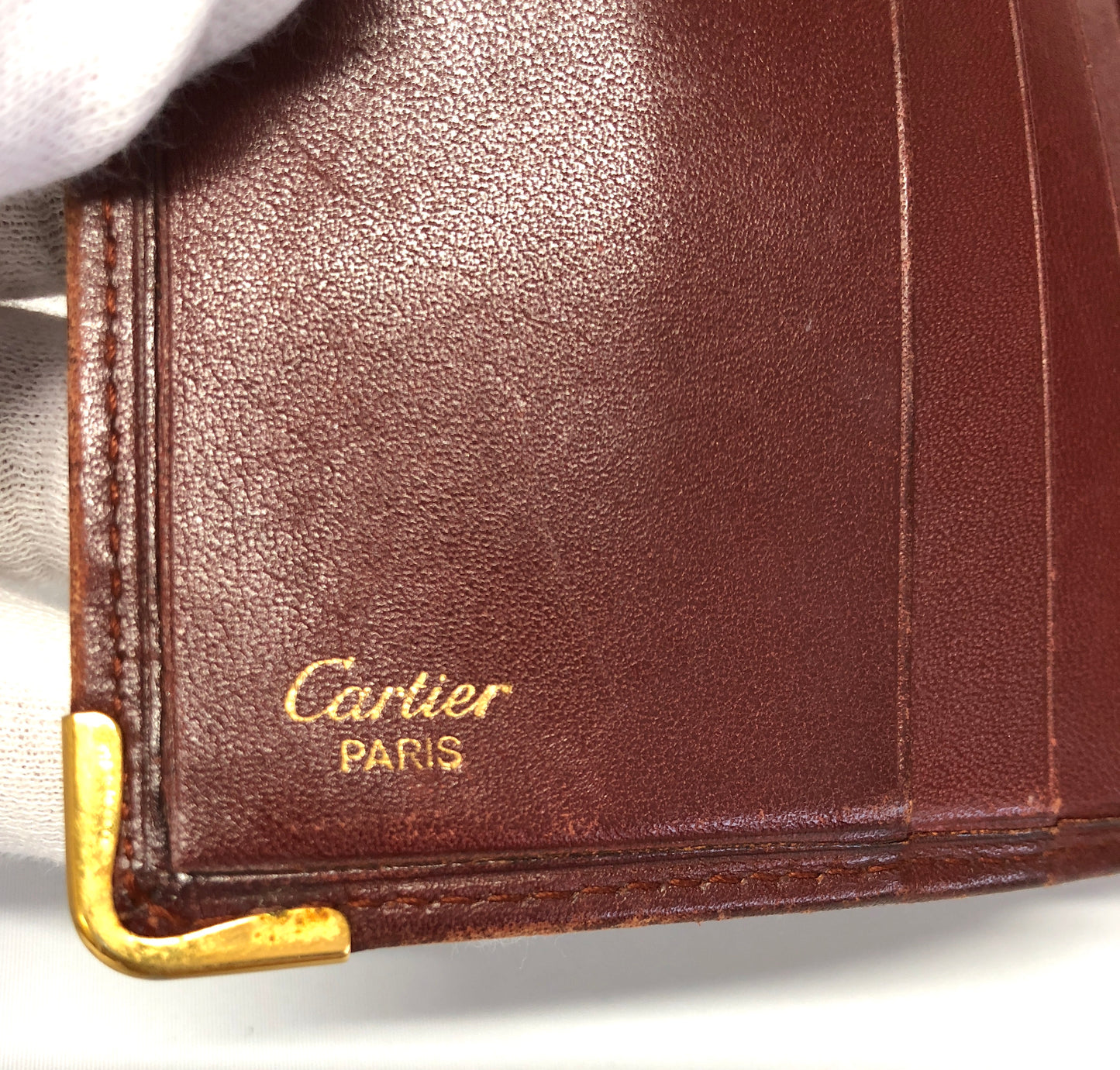Cartier Mastline Leather Bi-fold Wallet Authentic AA486
