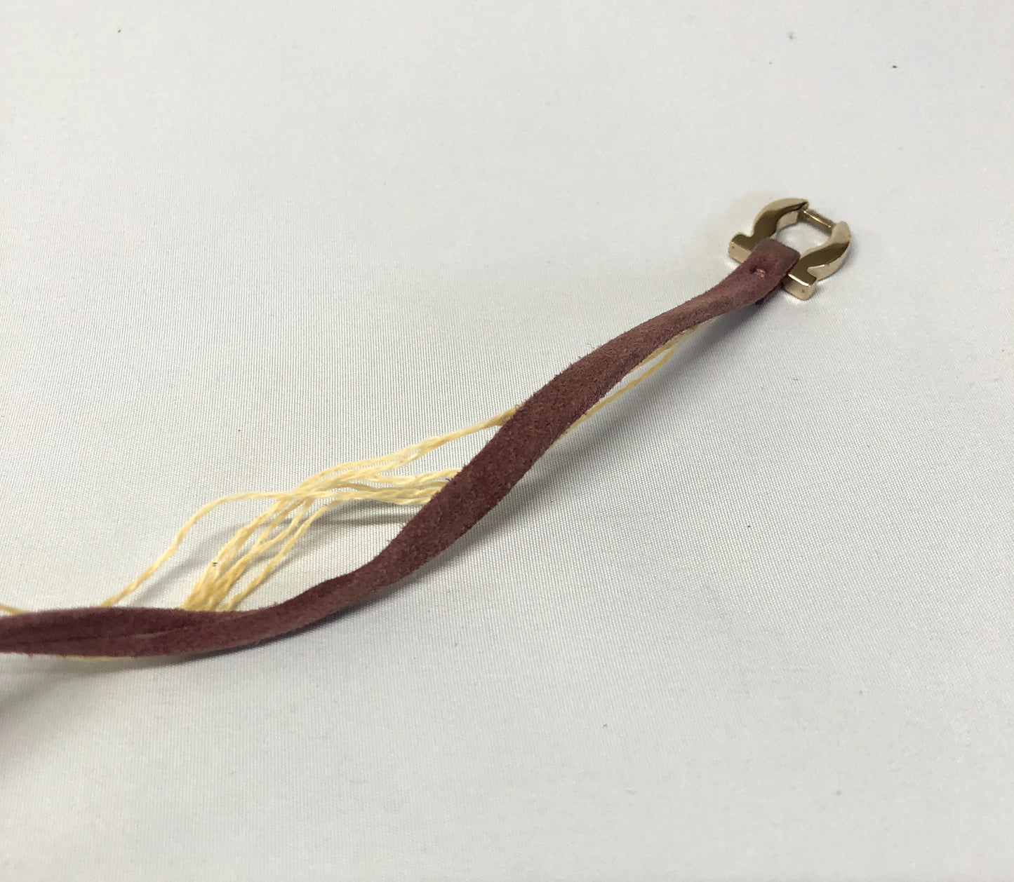 Ferragamo Suede Bracelet Gancini PLxGD Authentic AA493
