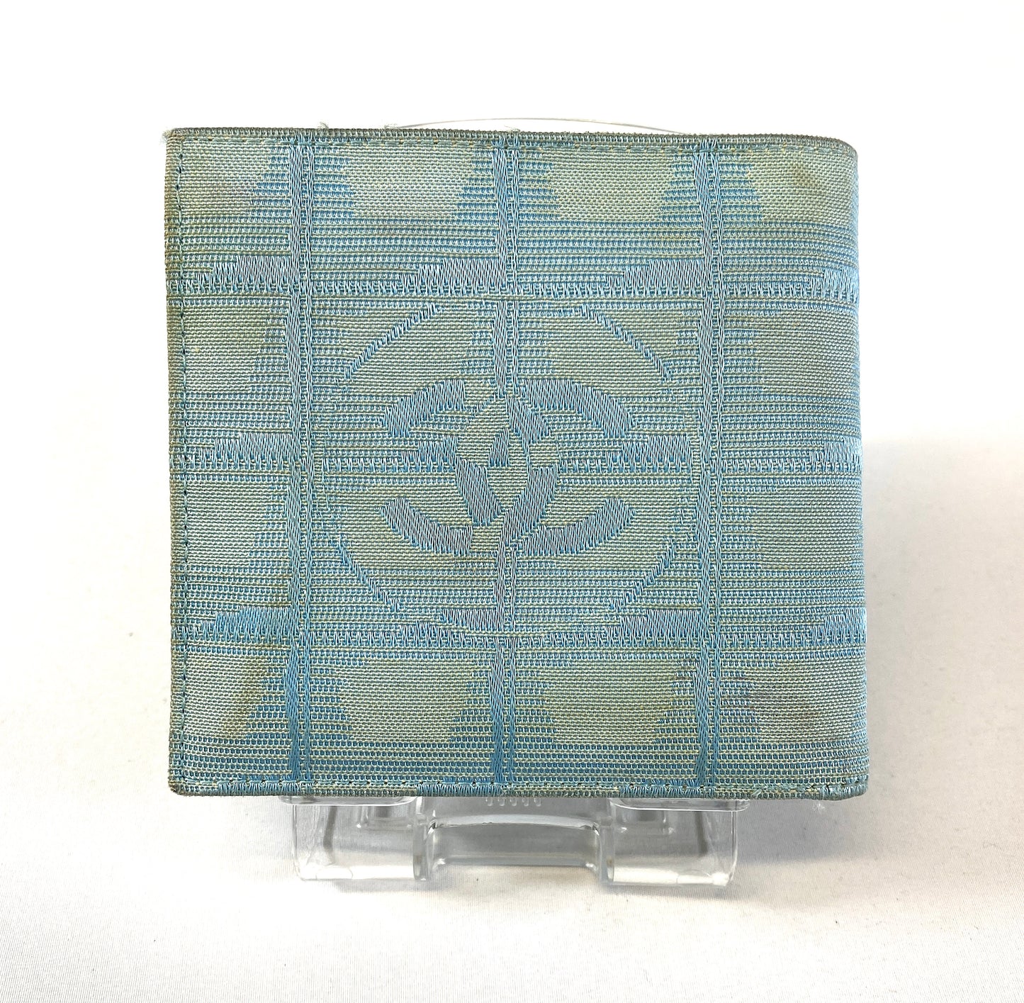 CHANEL Folding Wallet Light Blue Authentic AA398