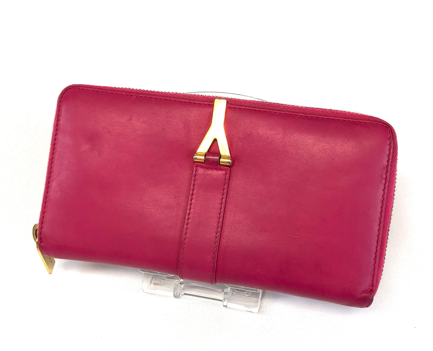 Yves Saint Laurent Long Wallet Pink Authentic AA123