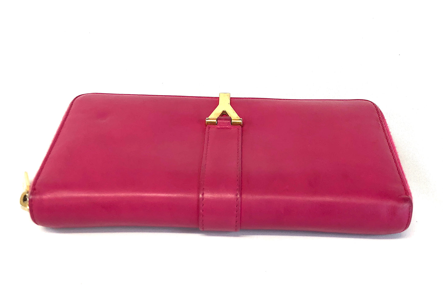 Yves Saint Laurent Long Wallet Pink Authentic AA123