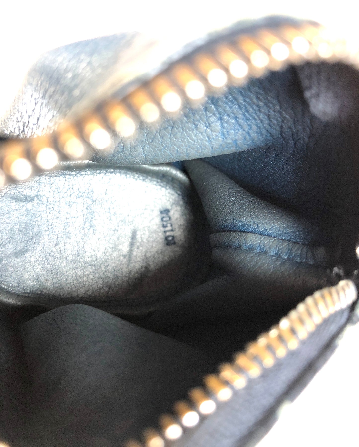 LOEWE Calfskin Coin Case Elephant Navy Authentic AA105