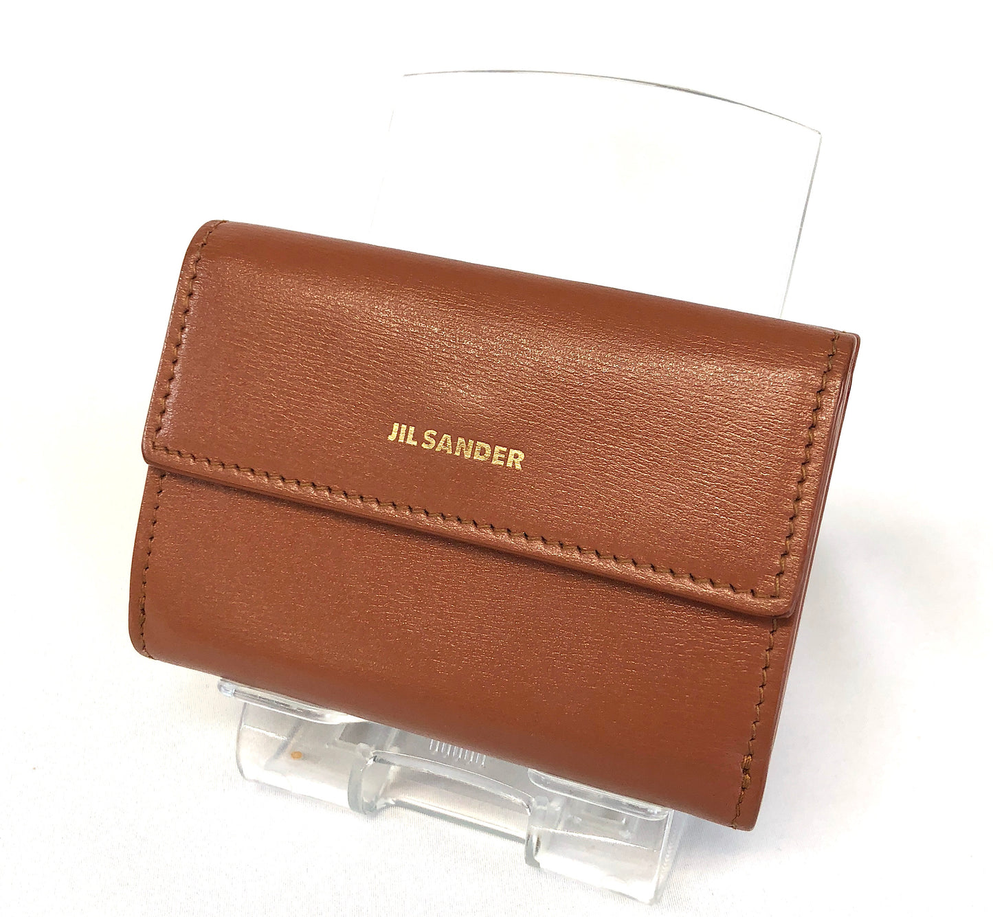 JIL SANDER Brown Folding Wallet Authentic AA250