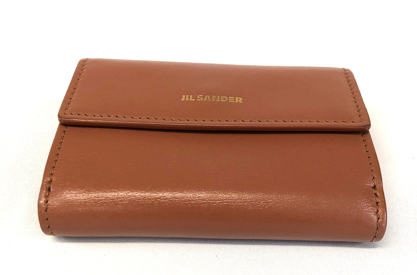 JIL SANDER Brown Folding Wallet Authentic AA250