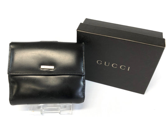GUCCI Leather Wallet Authentic AA247