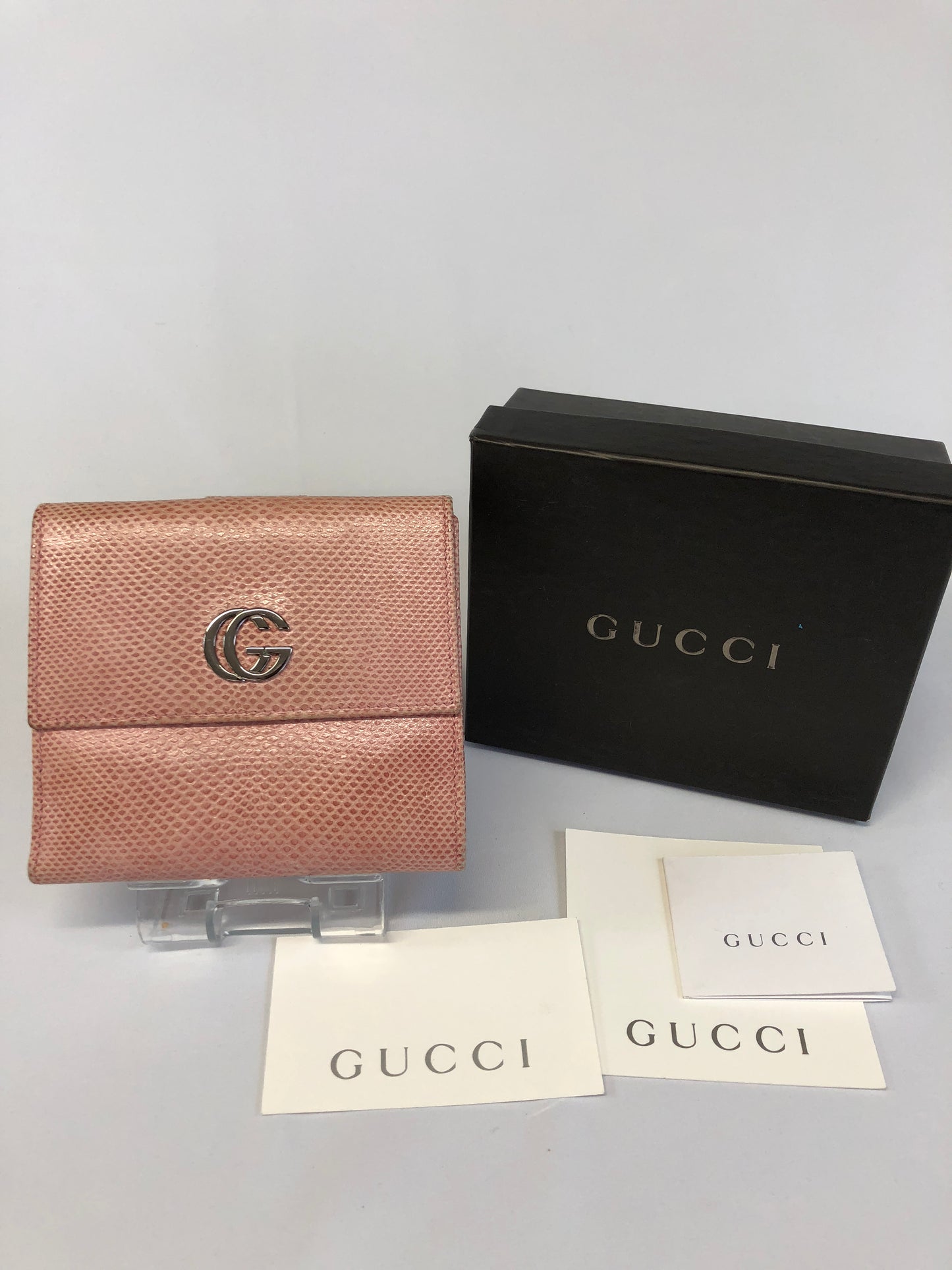 GUCCI Folding Wallet Light Pink Authentic AA65