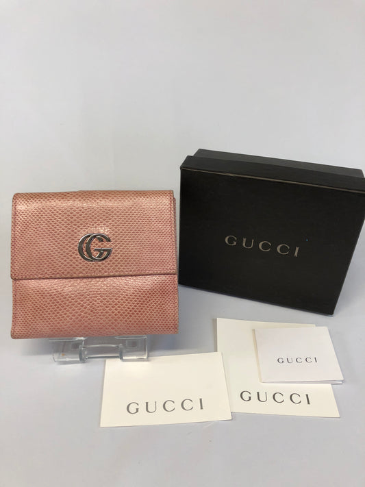 GUCCI Folding Wallet Light Pink Authentic AA65