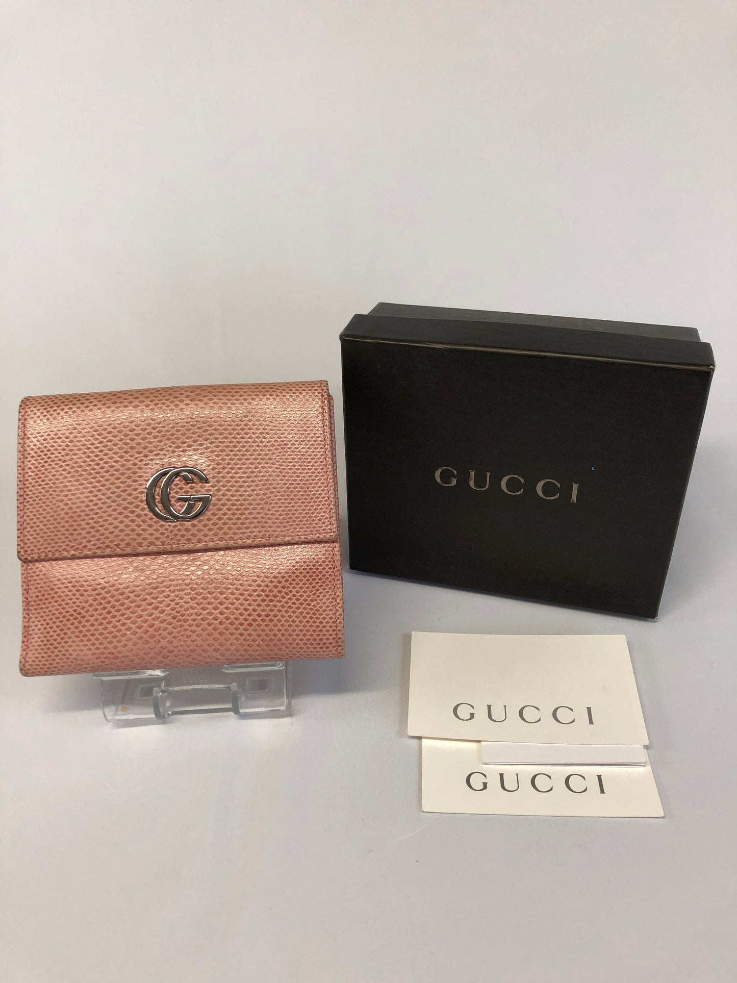 GUCCI Folding Wallet Light Pink Authentic AA65