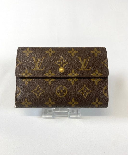 Louis-Vuitton Porte Tresor Etui Papier Monogram Wallet Authentic AA533
