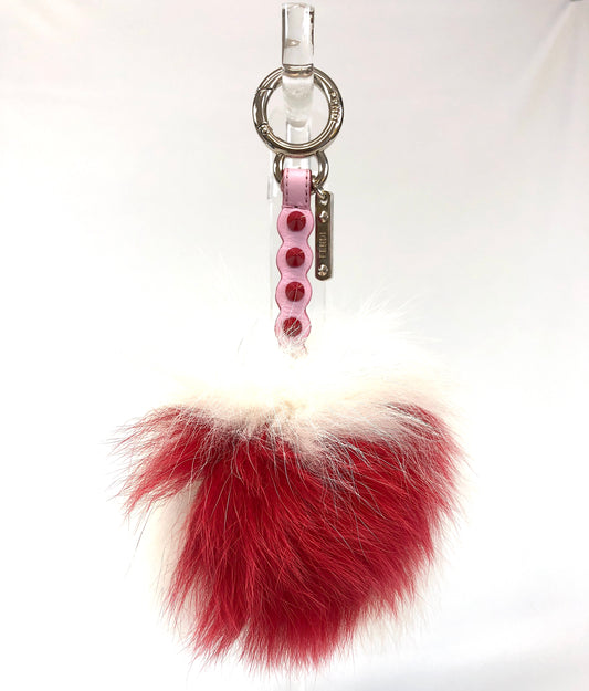 FENDI fur charm keyring Authentic AA63