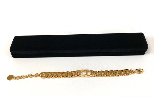 Dior Bracelet GP Gold Plated Authentic AA121