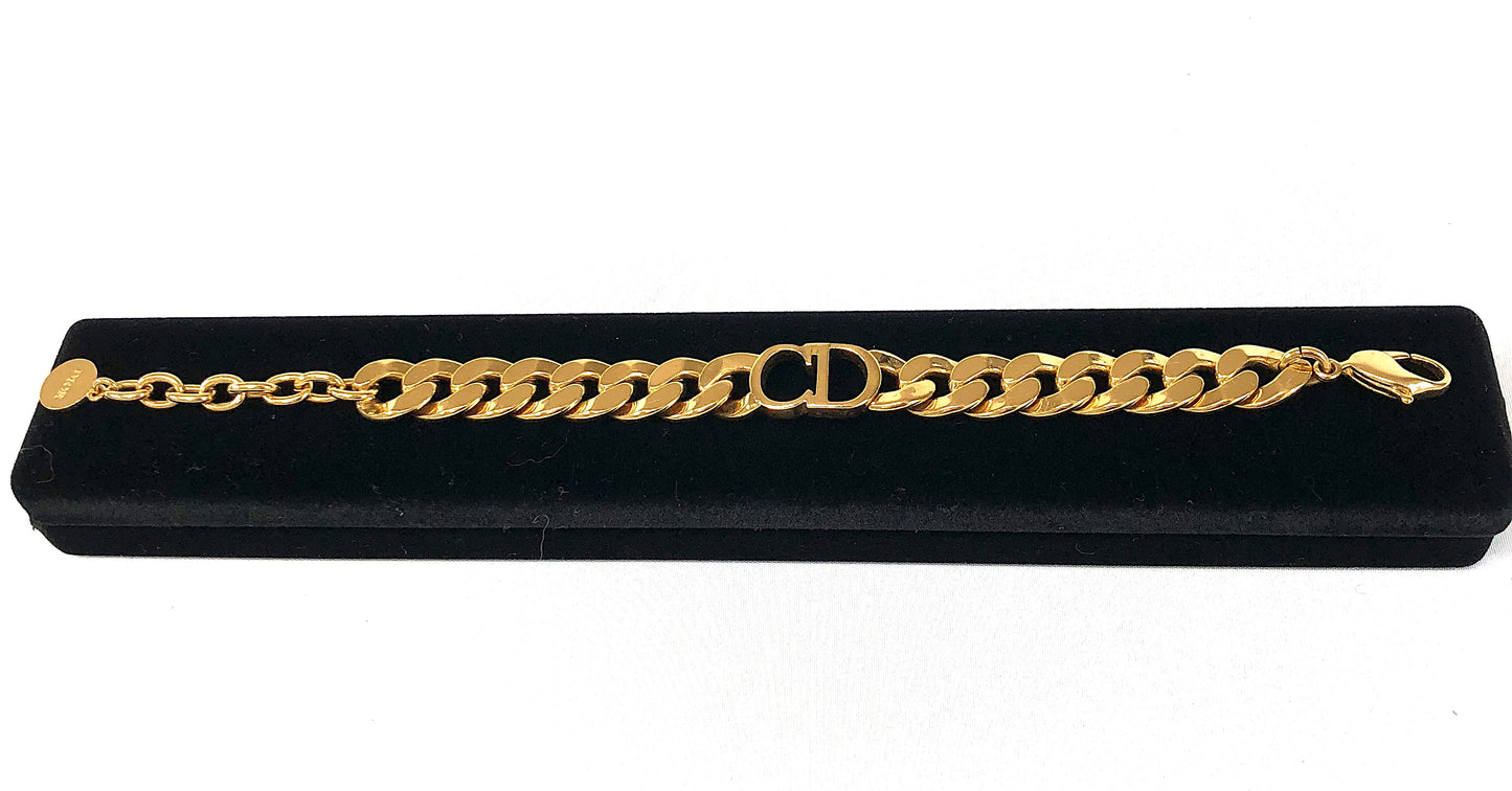 Dior Bracelet GP Gold Plated Authentic AA121