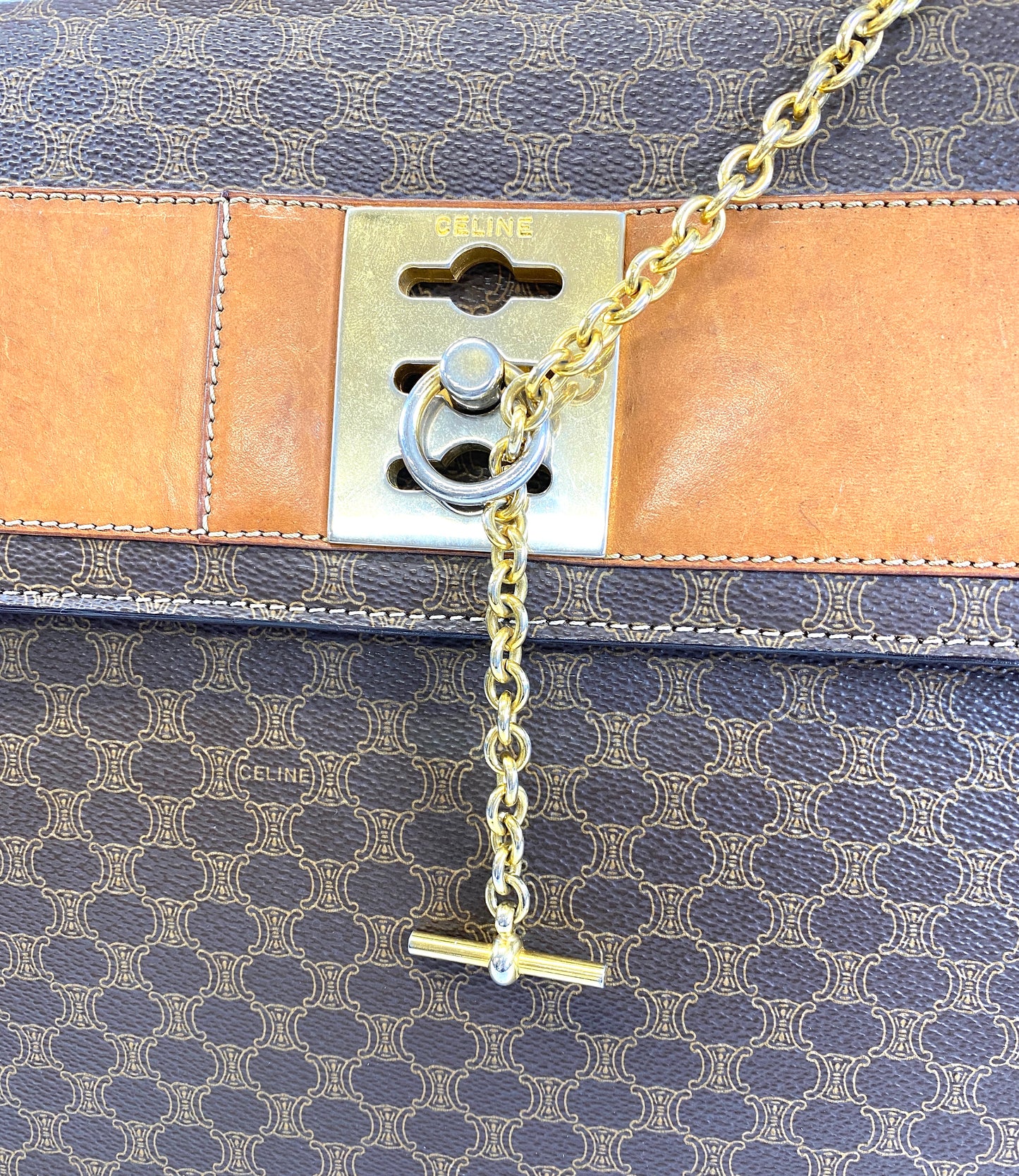 CELINE Macadam Handbag Authentic AA531
