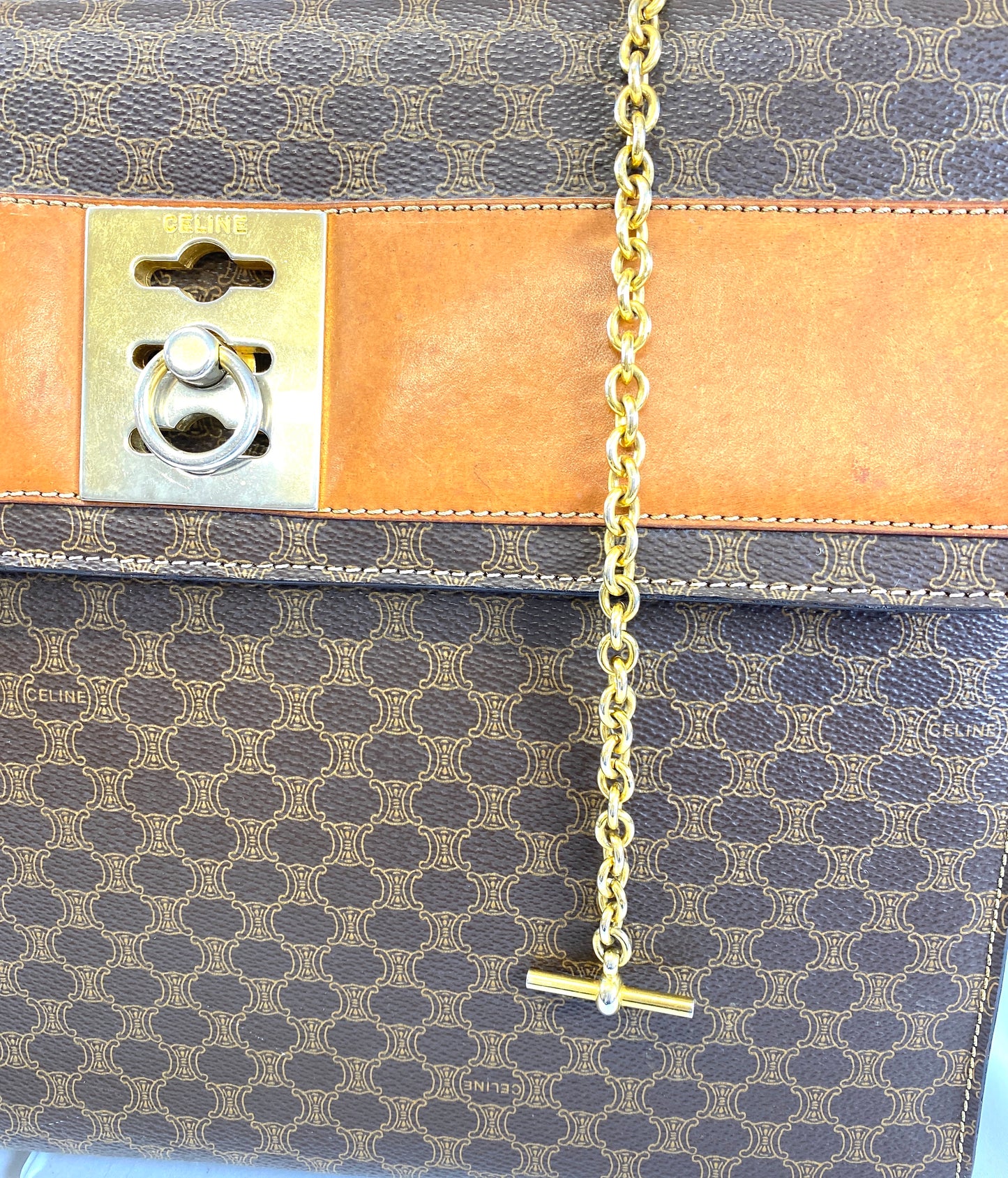 CELINE Macadam Handbag Authentic AA531