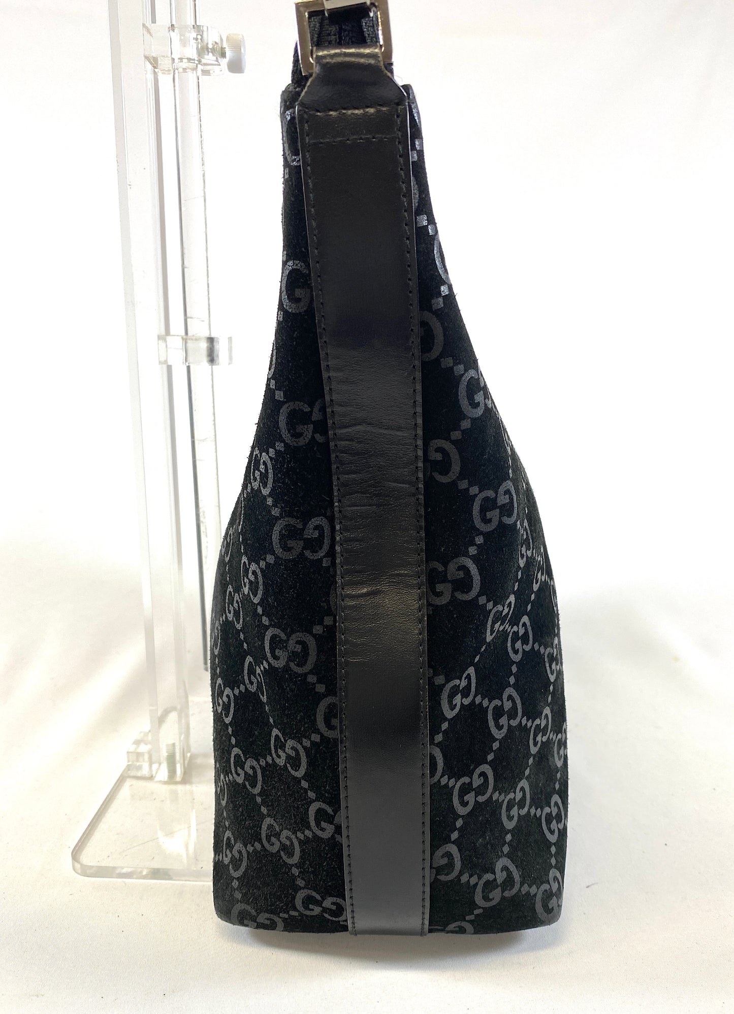 GUCCI One-shoulder Bag GG Pattern Suede Authentic AA556