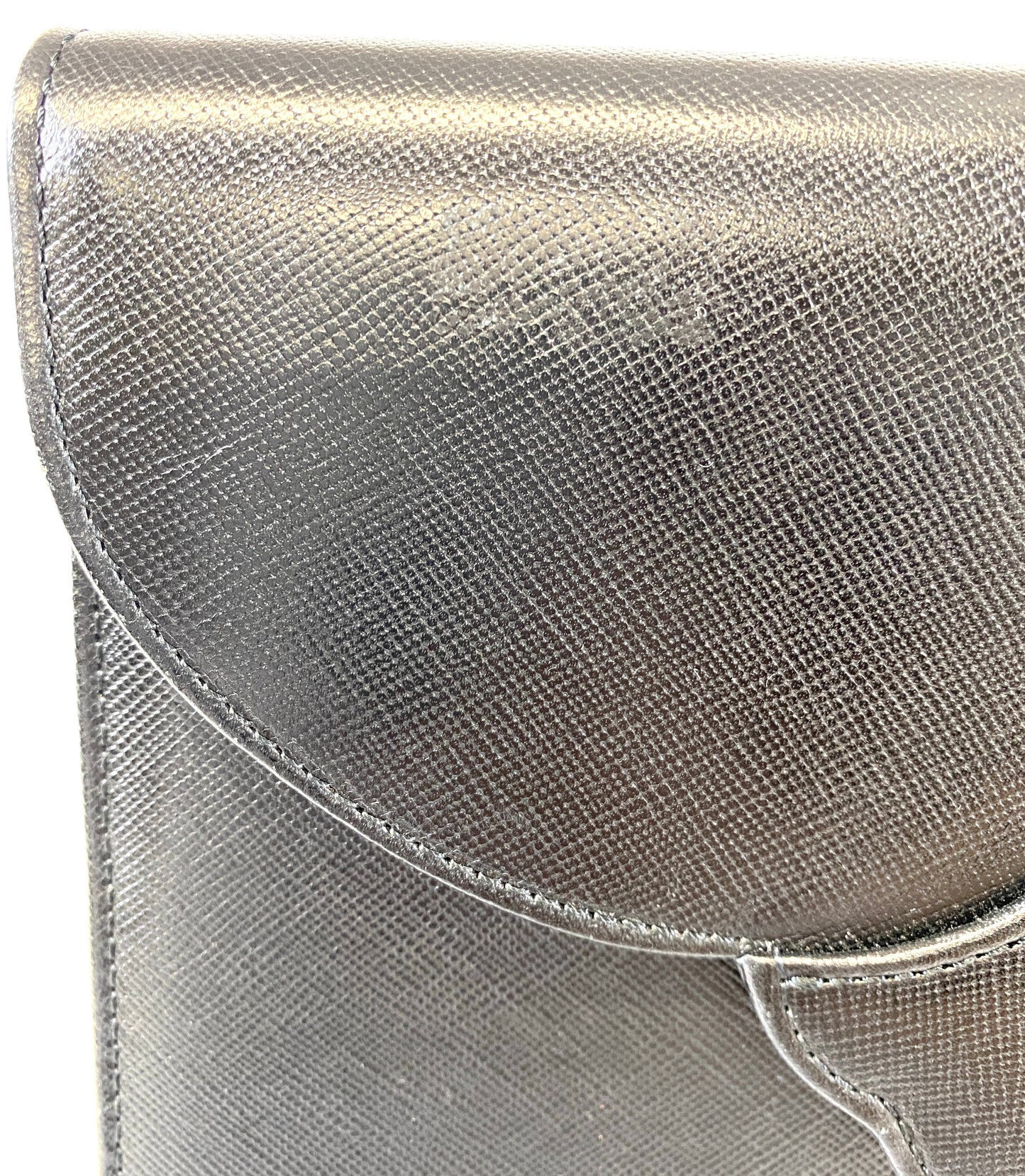 Yves Saint Laurent Clutch Bag Leather Authentic AA553