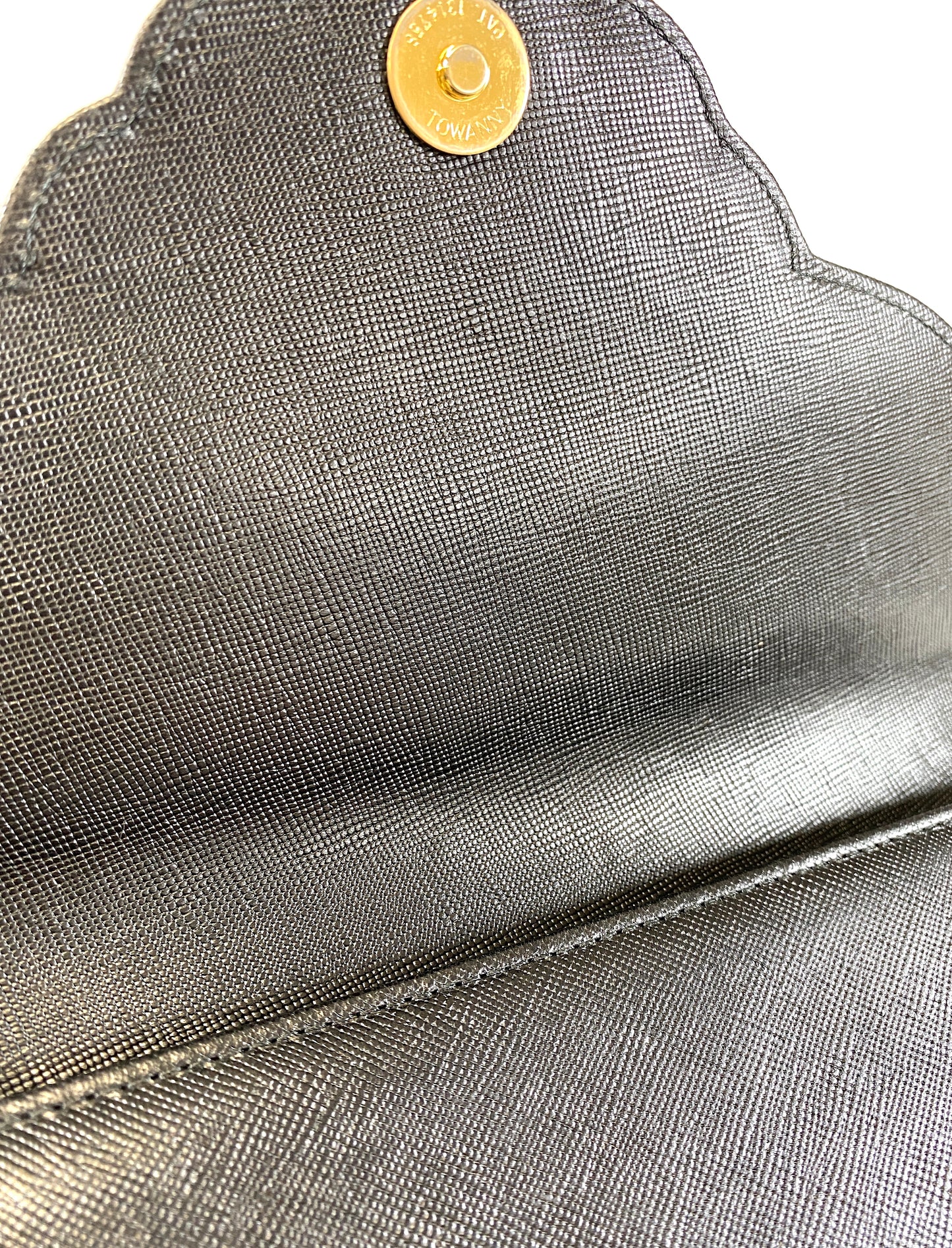 Yves Saint Laurent Clutch Bag Leather Authentic AA553
