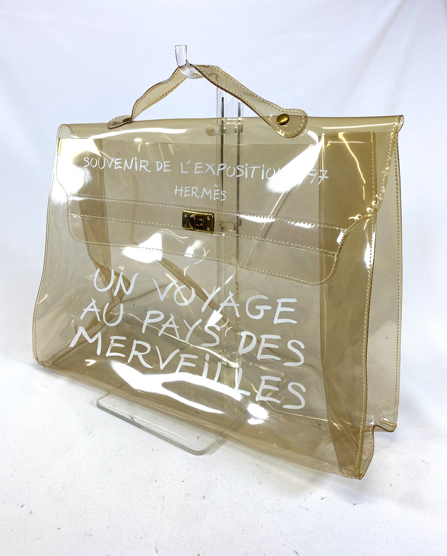 HERMES Vinyl Kelly Handbag Authentic AA582