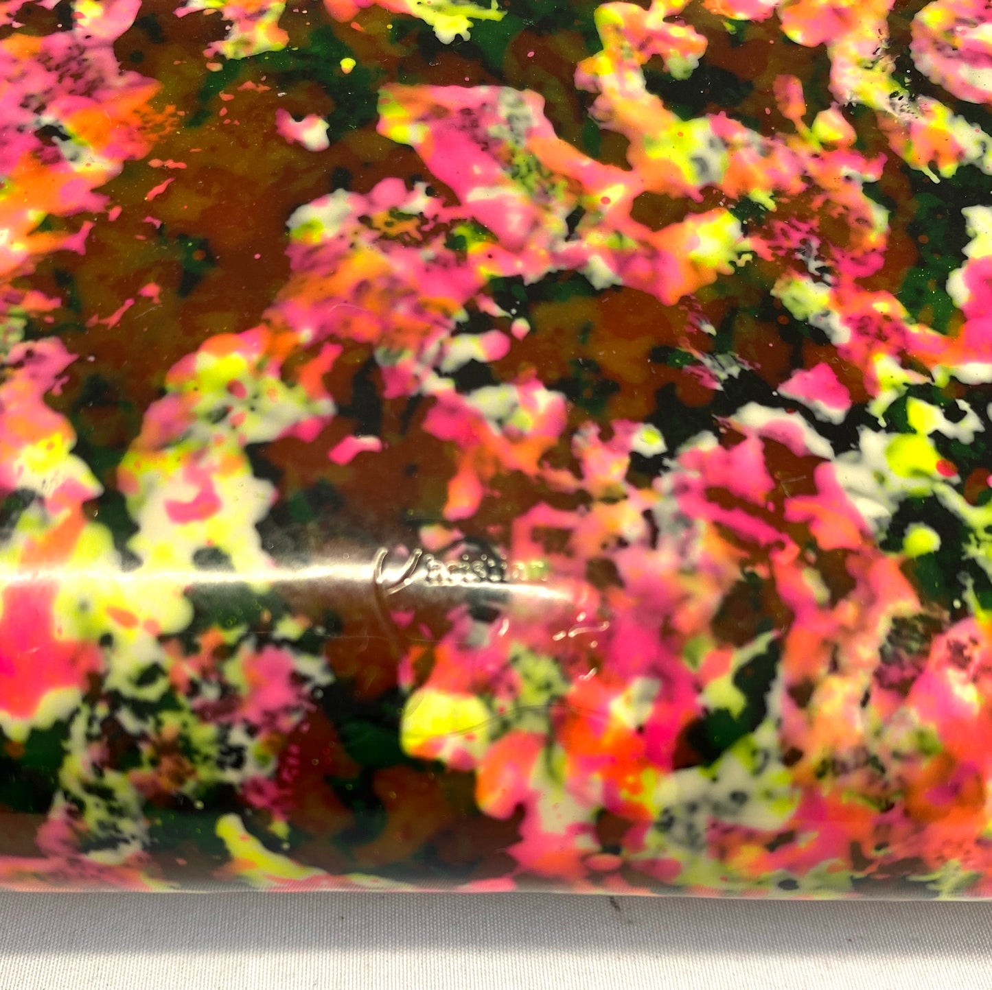 Christian Louboutin Round Zip Wallet Flower Multicolor Patent Authentic AA585