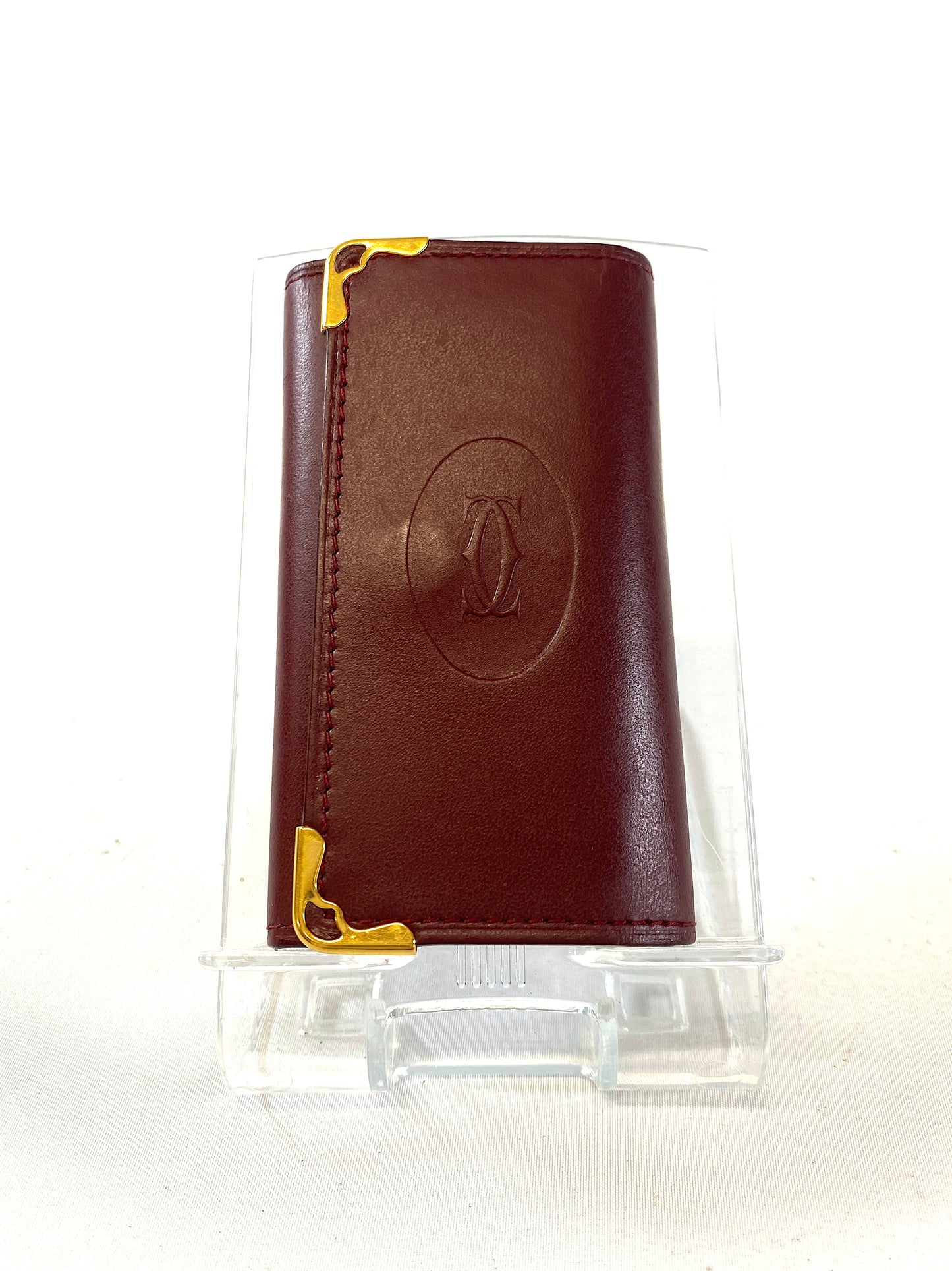 Cartier Mastline Key Case Bordeaux Authentic AA608