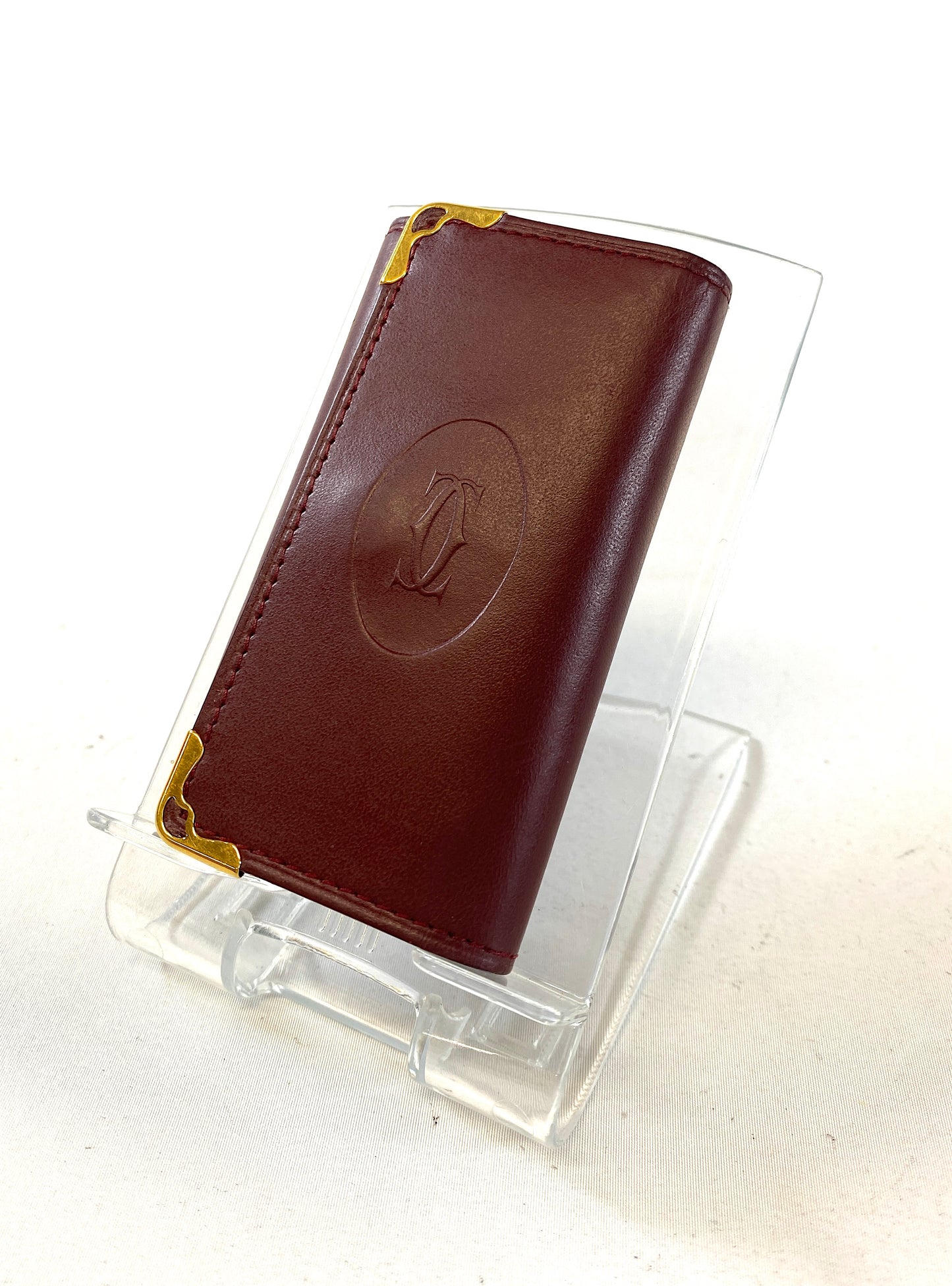 Cartier Mastline Key Case Bordeaux Authentic AA608