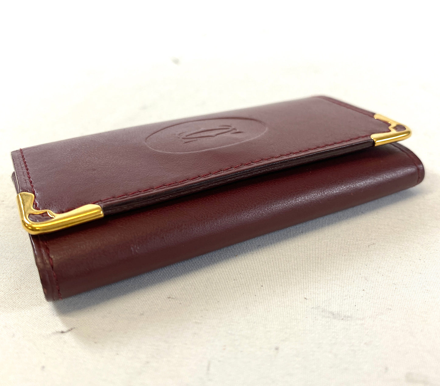 Cartier Mastline Key Case Bordeaux Authentic AA608