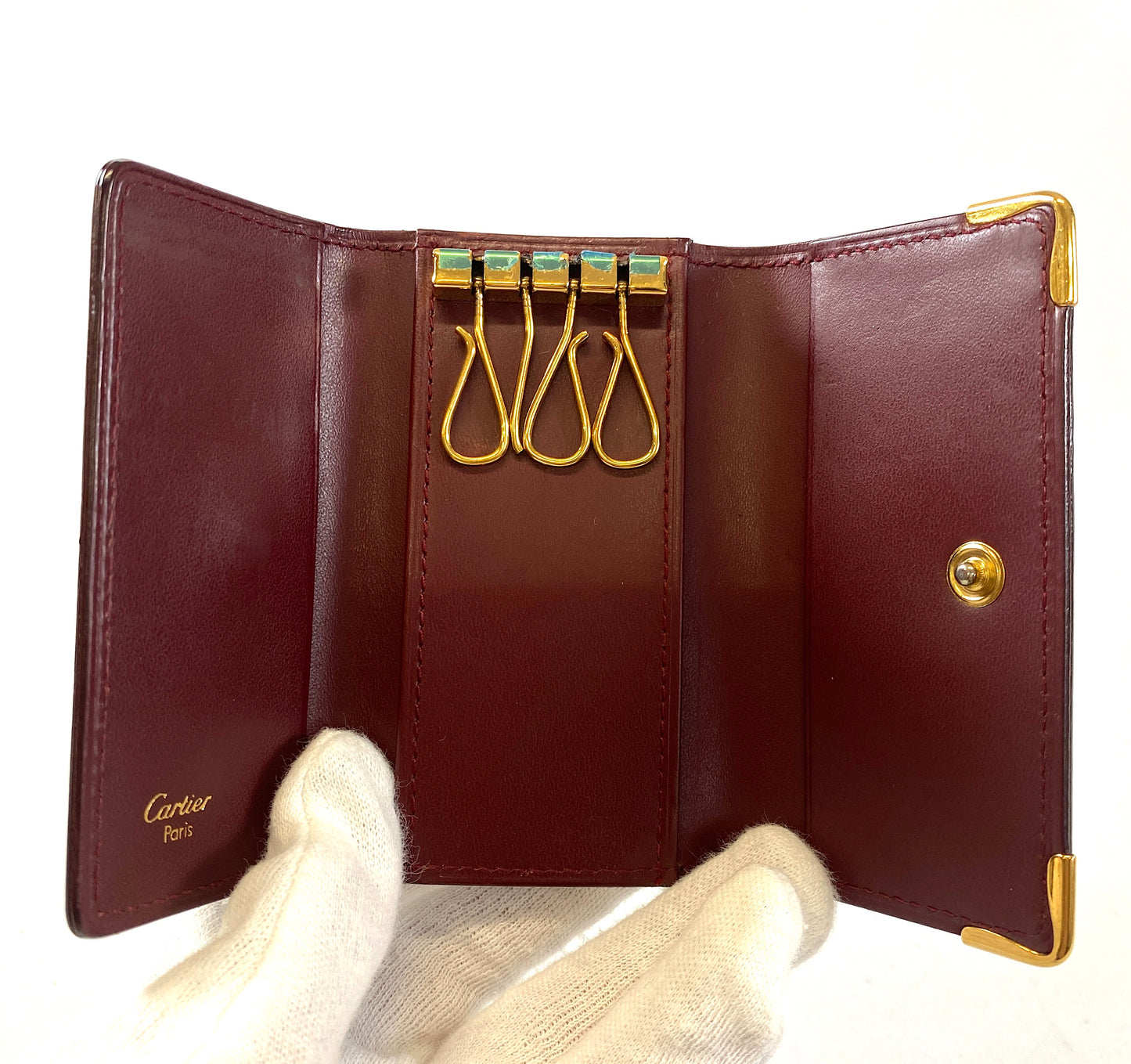 Cartier Mastline Key Case Bordeaux Authentic AA608