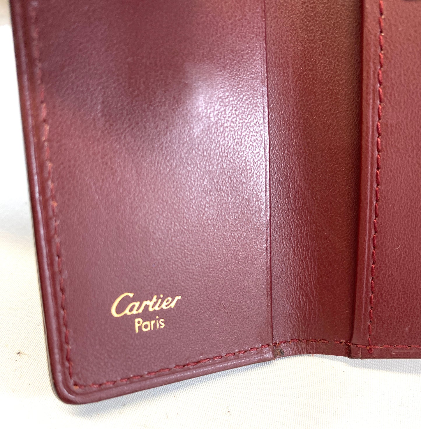Cartier Mastline Key Case Bordeaux Authentic AA608