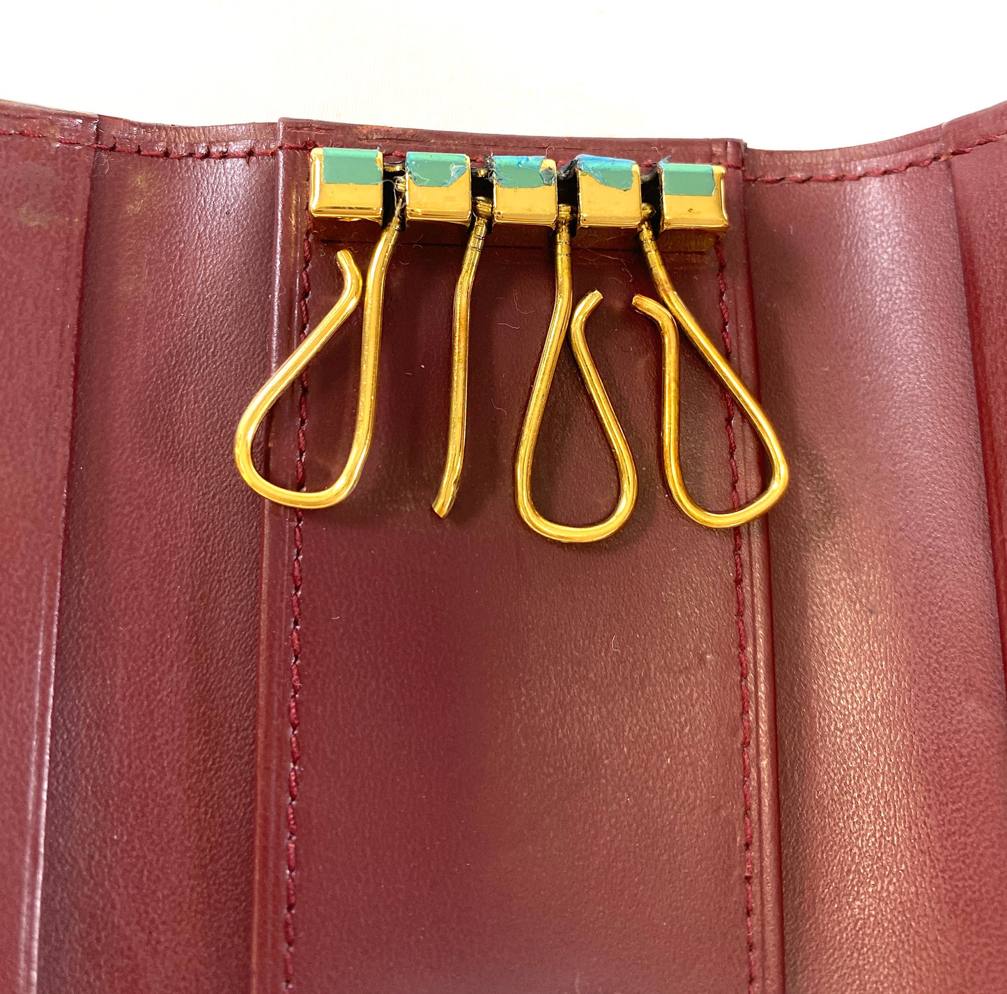 Cartier Mastline Key Case Bordeaux Authentic AA608