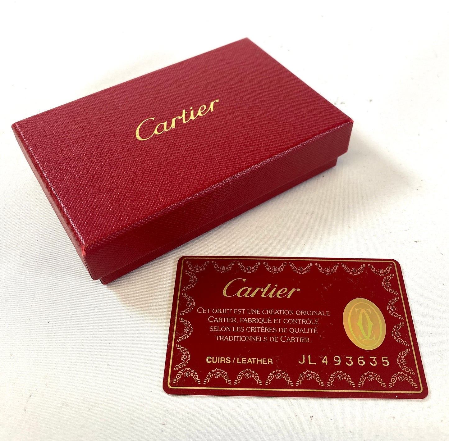 Cartier Mastline Key Case Bordeaux Authentic AA608