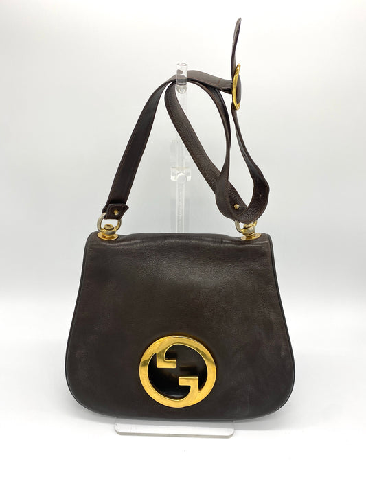 Vintage GUCCI GG Gold Interlocking Shoulder Bag Authentic AA641