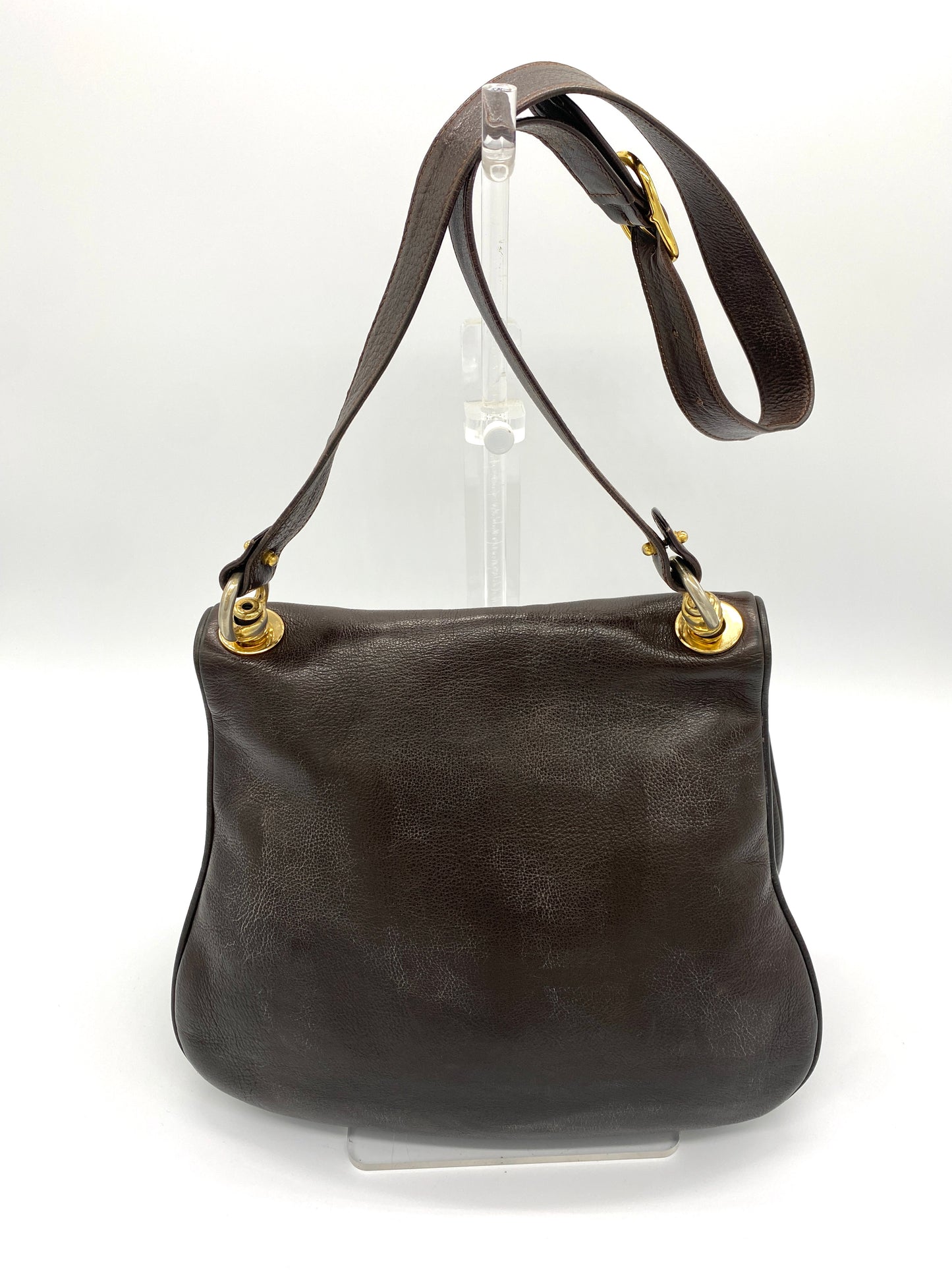 Vintage GUCCI GG Gold Interlocking Shoulder Bag Authentic AA641