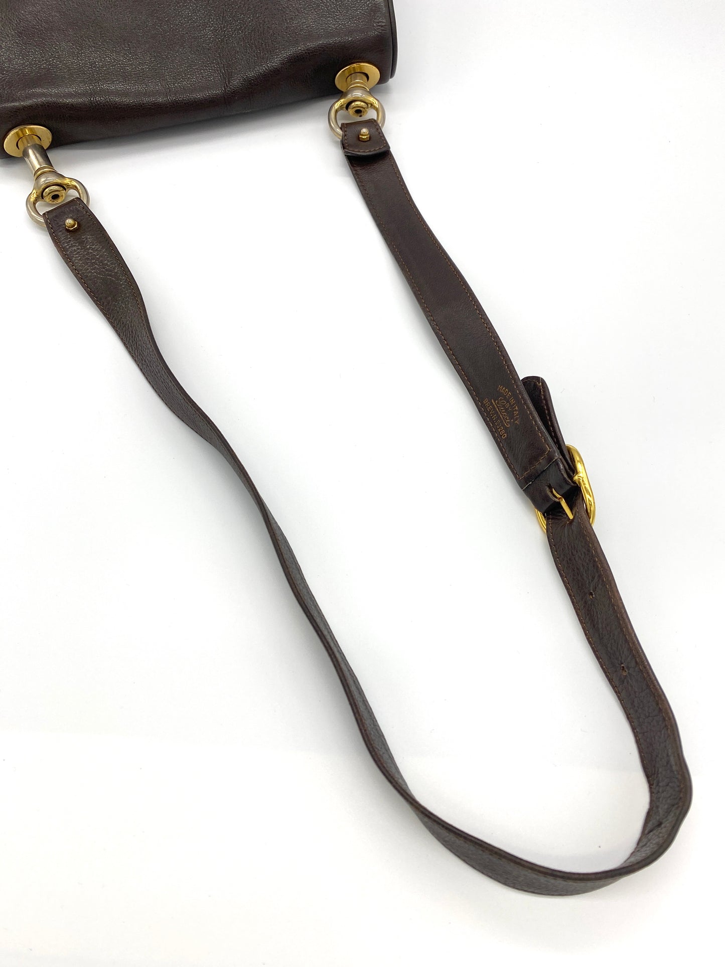 Vintage GUCCI GG Gold Interlocking Shoulder Bag Authentic AA641