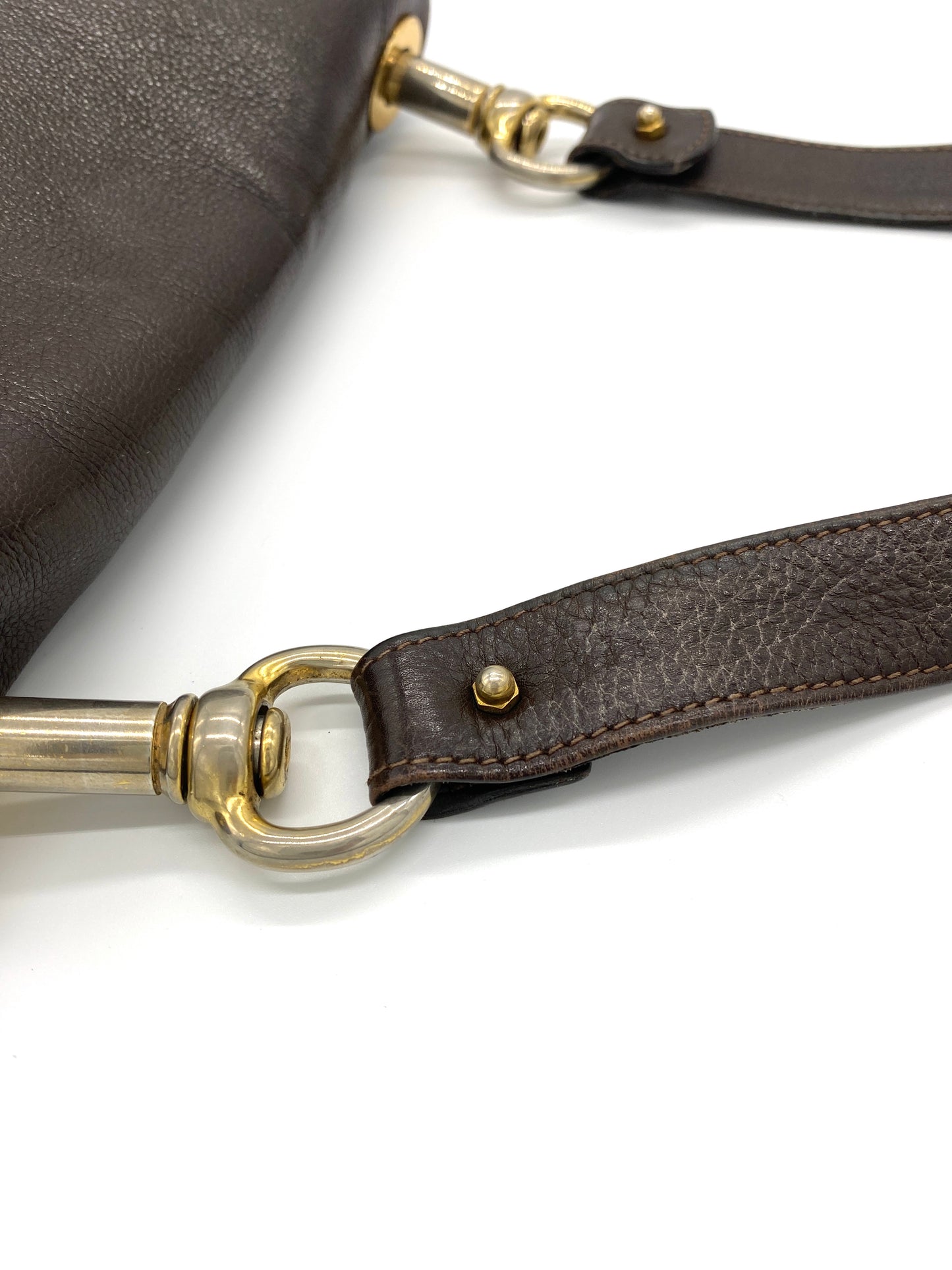 Vintage GUCCI GG Gold Interlocking Shoulder Bag Authentic AA641