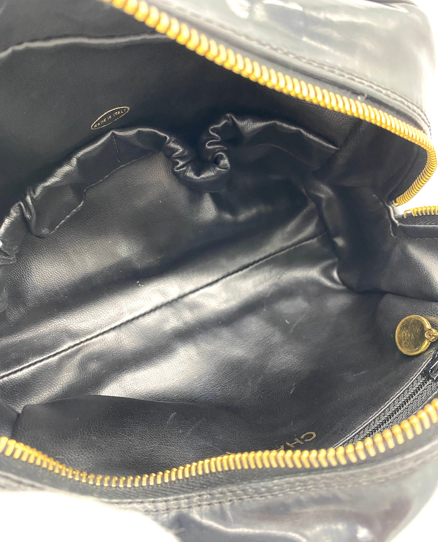 CHANEL Matelasse Pouch Black Authentic AA645