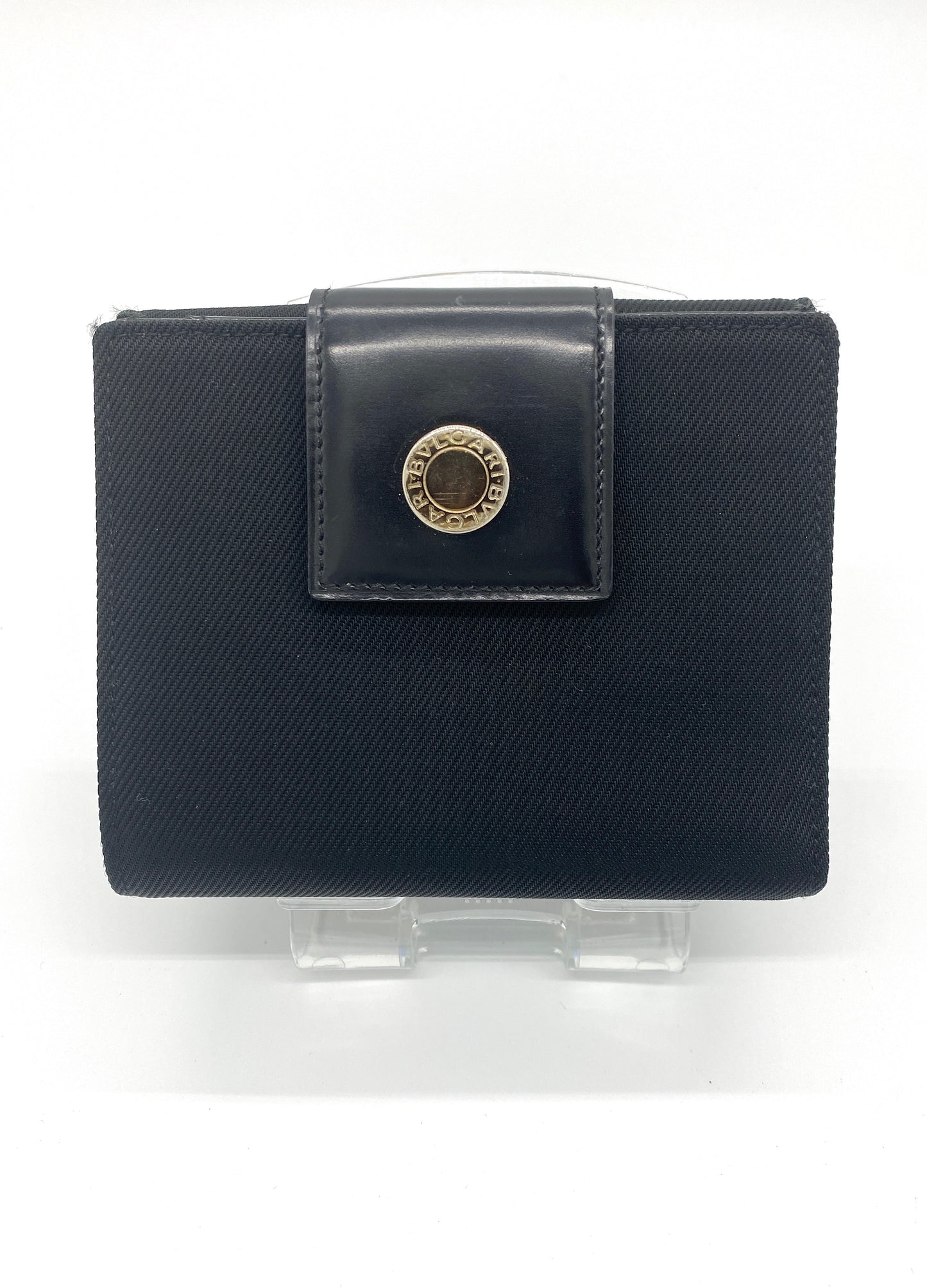 BVLGARI Folding Wallet Classico Canvas Authentic AA656